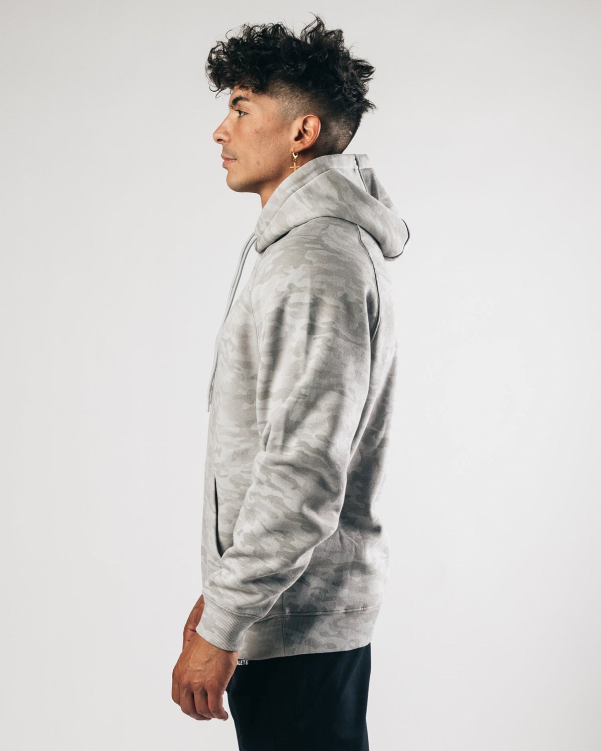 Alphalete Fitted Performance Hoodie Silber | EO2856031