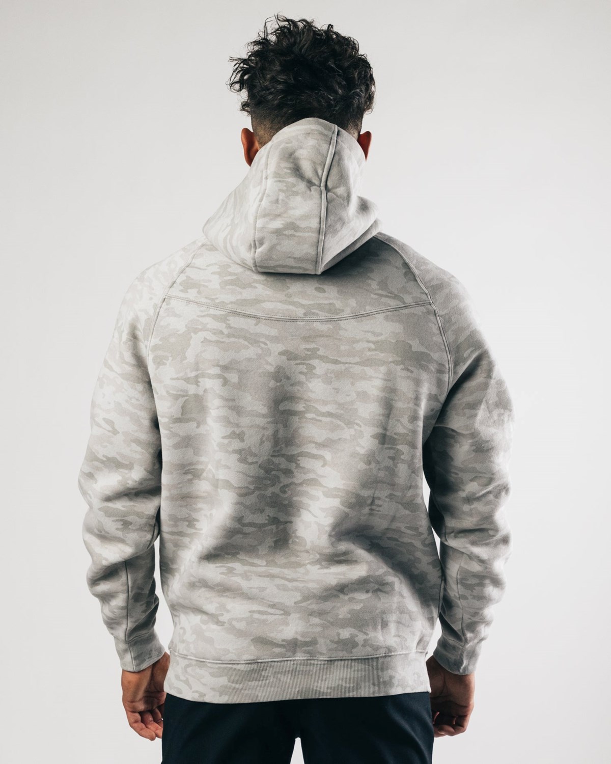 Alphalete Fitted Performance Hoodie Silber | EO2856031