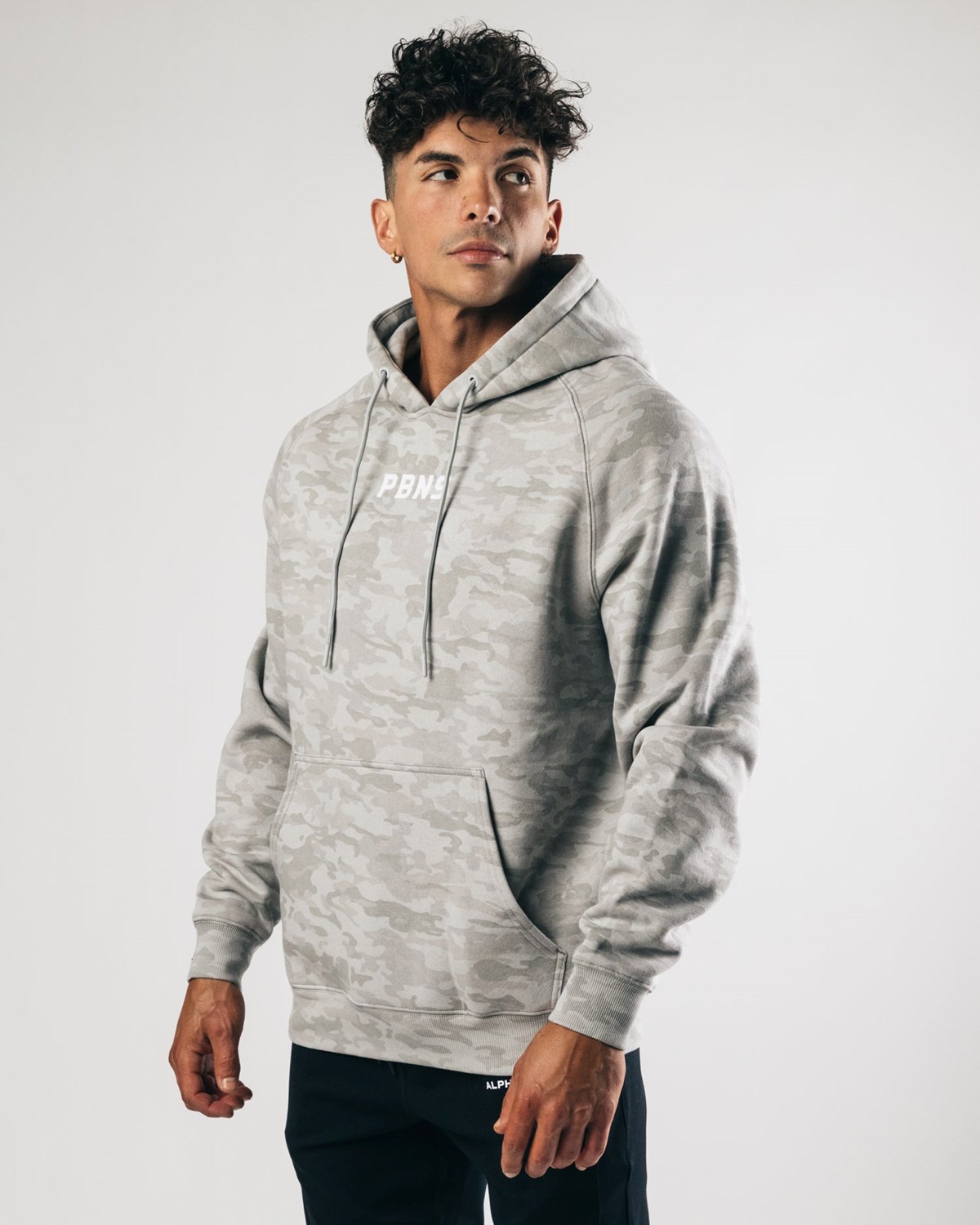 Alphalete Fitted Performance Hoodie Silber | EO2856031