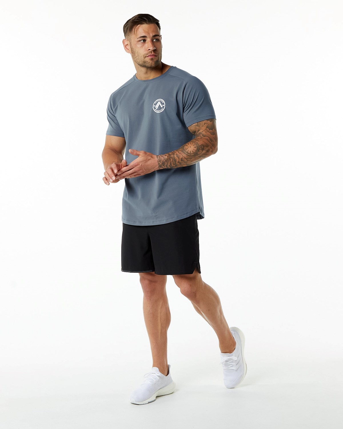 Alphalete Fitted Performance Kurzes Sleeve Carbon | DA1890275