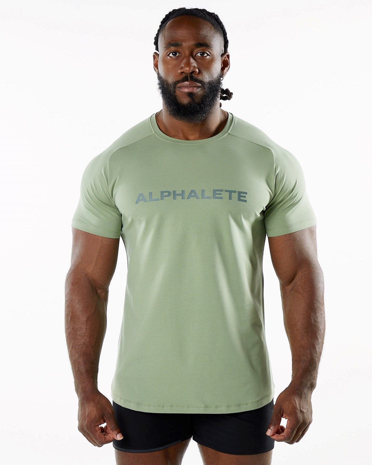 Alphalete Fitted Performance Kurzes Sleeve Sage | HM0649387