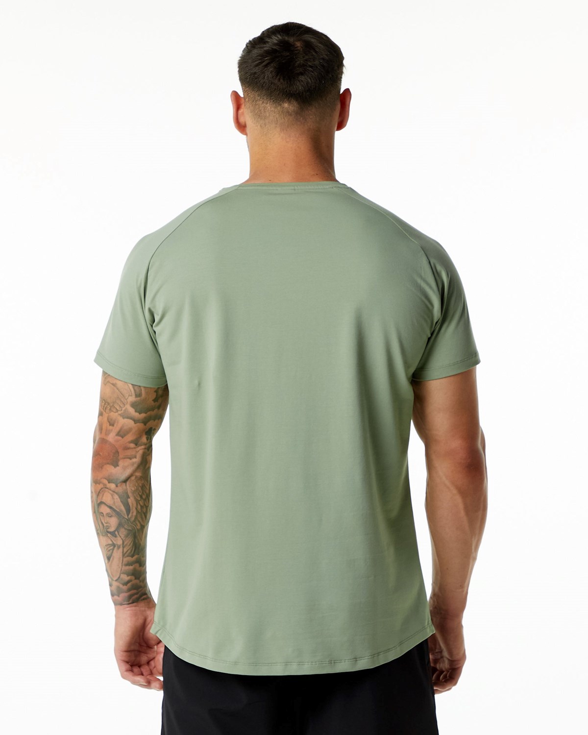 Alphalete Fitted Performance Kurzes Sleeve Sage | PZ9635042