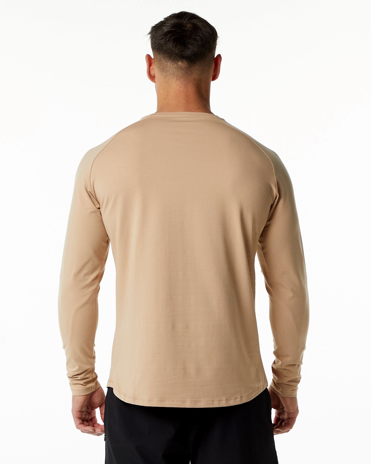 Alphalete Fitted Performance Long Sleeve Taupe | FO0791436