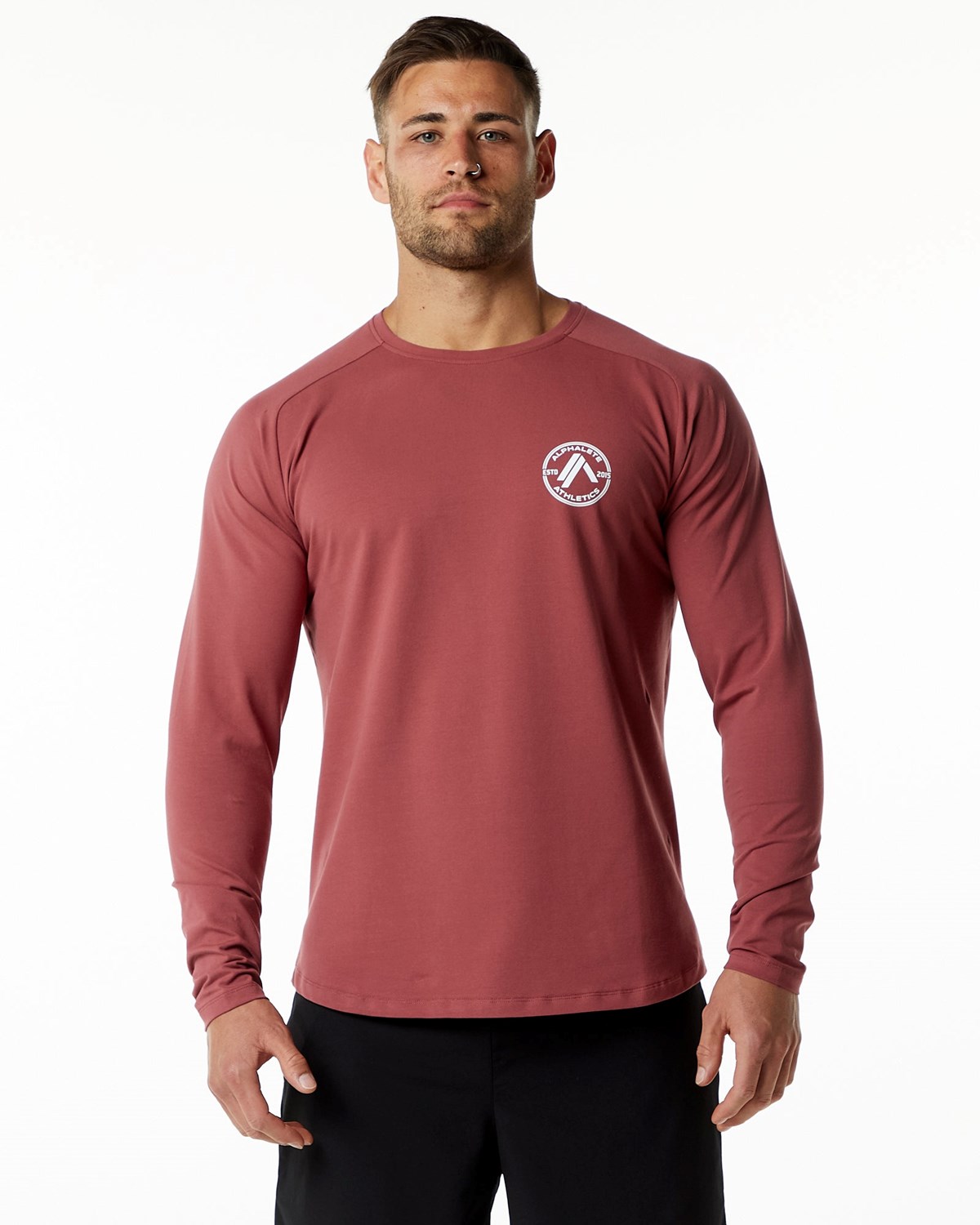 Alphalete Fitted Performance Long Sleeve Gingerbread | IB5729601