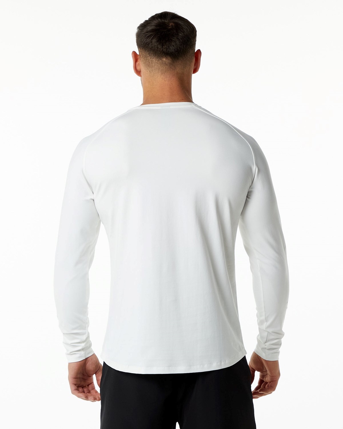 Alphalete Fitted Performance Long Sleeve Weiß | KZ9386051