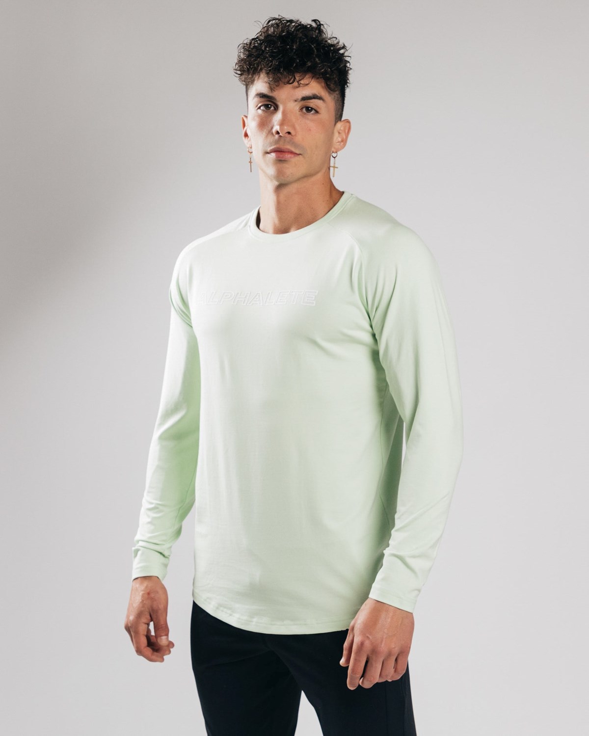 Alphalete Fitted Performance Long Sleeve Frozen Spring | PC9263057