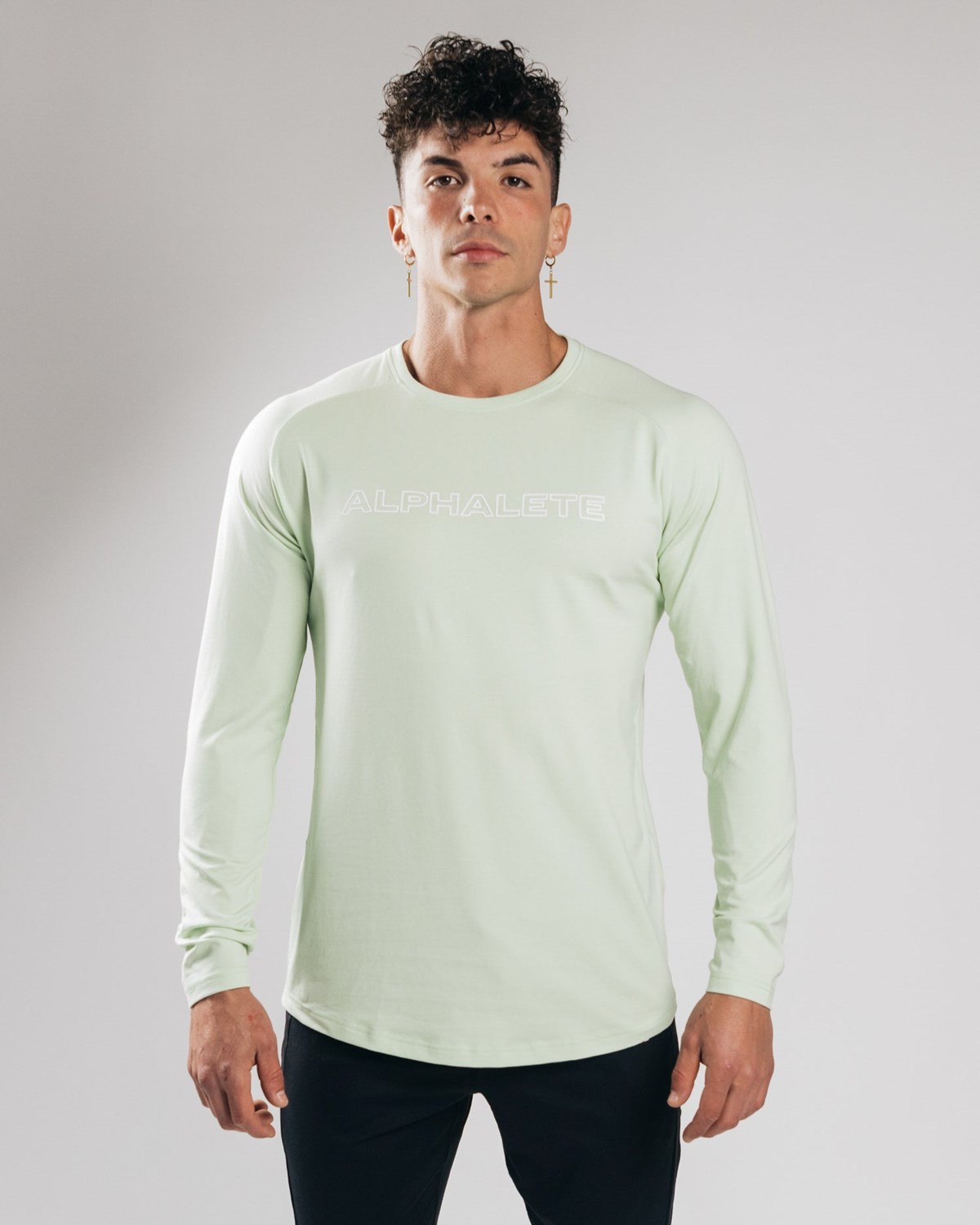 Alphalete Fitted Performance Long Sleeve Frozen Spring | PC9263057