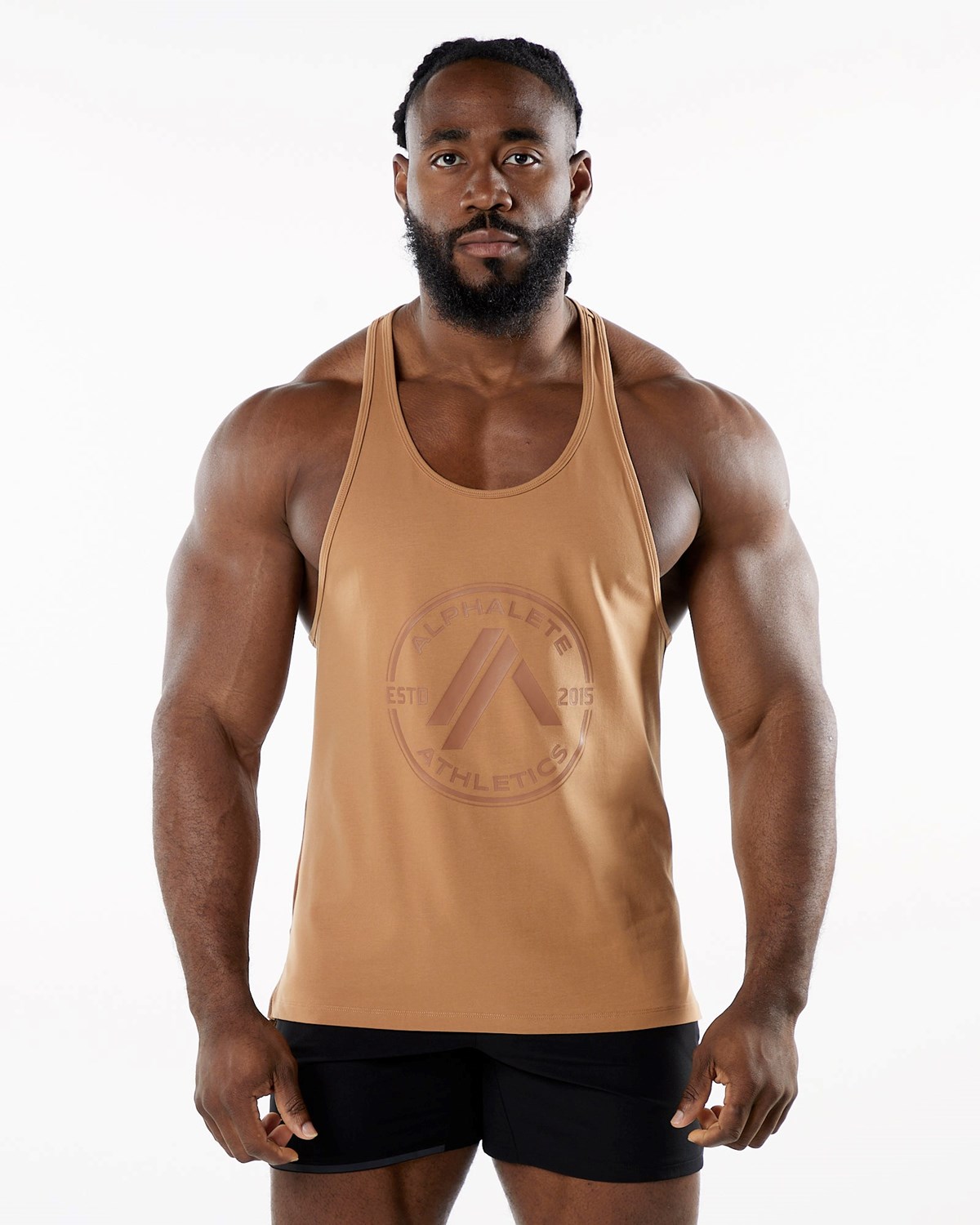 Alphalete Fitted Performance Stringer Rust | NX1967832