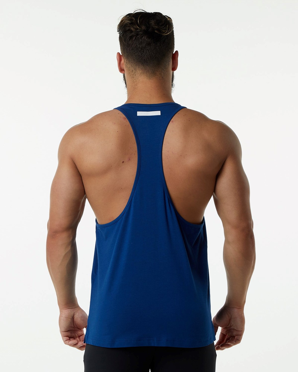 Alphalete Fitted Premium Stringer Blau | XC8670192