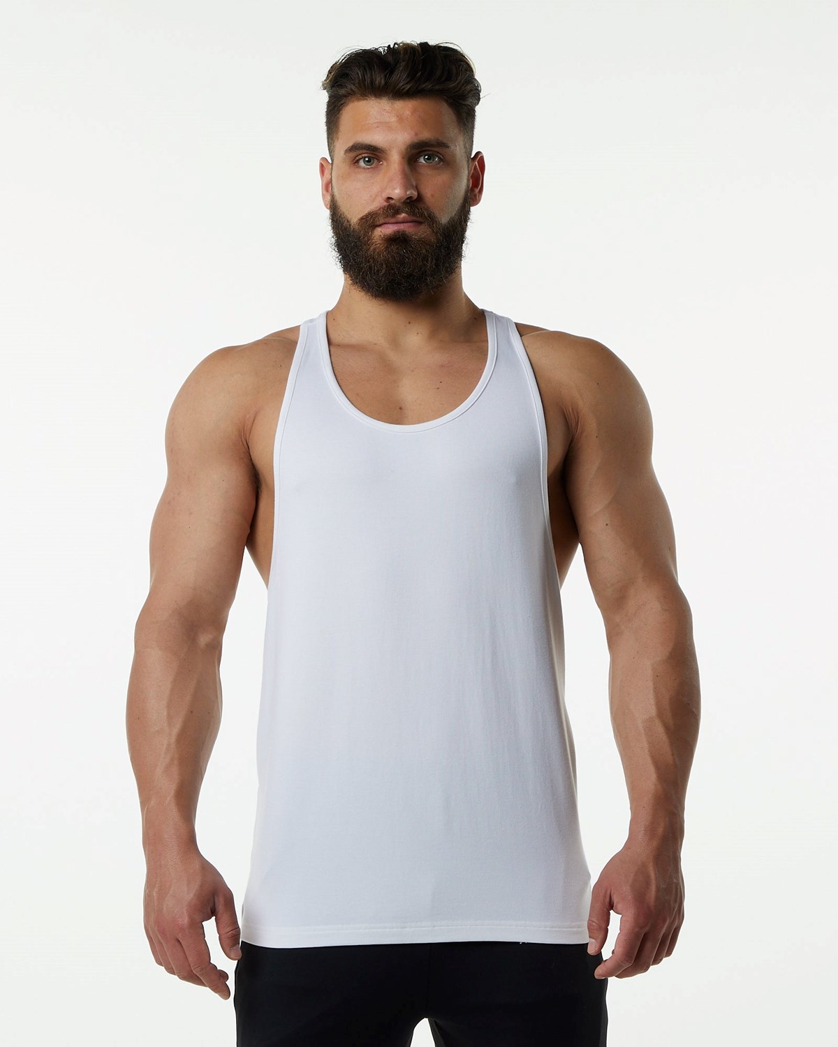 Alphalete Fitted Premium Stringer Weiß | DW4983201