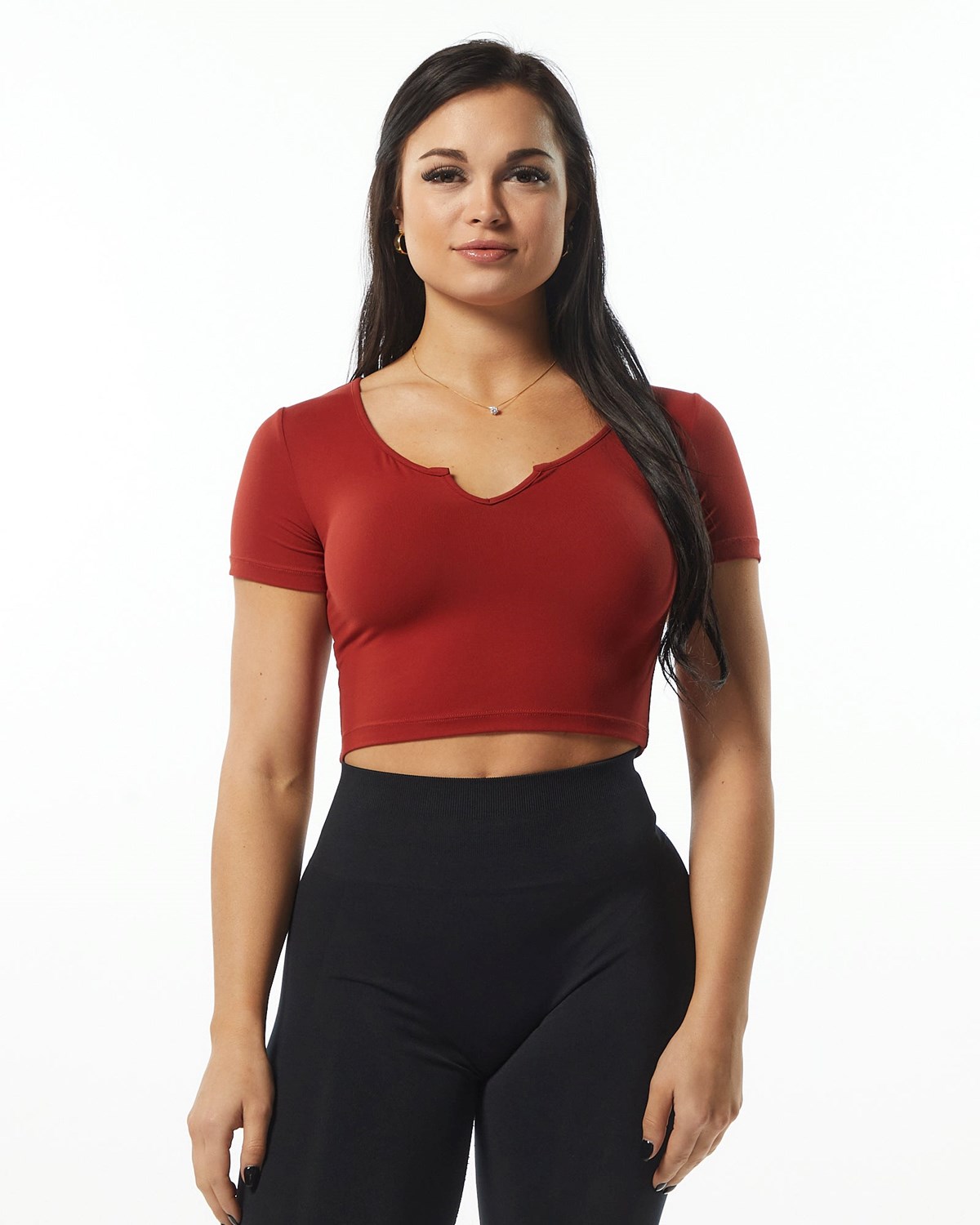 Alphalete Fitted Tee Cherry | HQ2105643