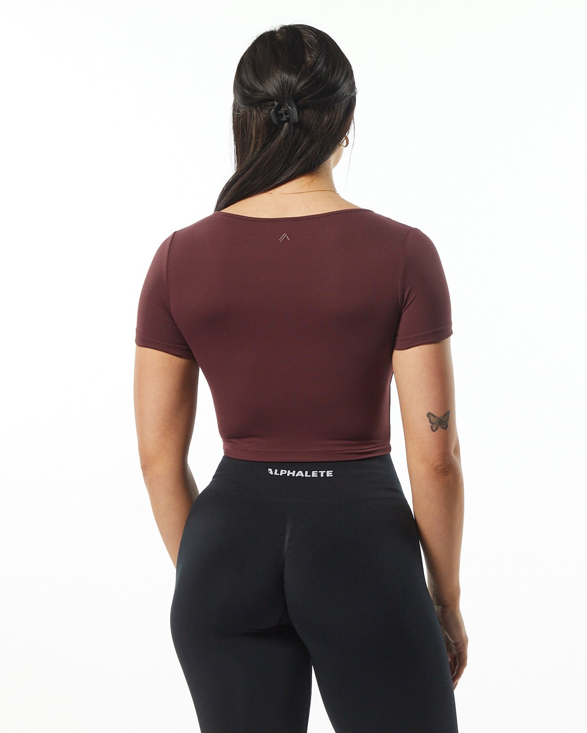 Alphalete Fitted Tee Wine | JC4197302