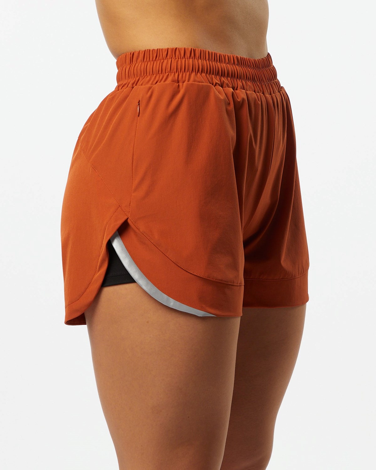 Alphalete Gefütterte Woven 4-Way Stretch Kurzes Sour Tangerine | IT2508937