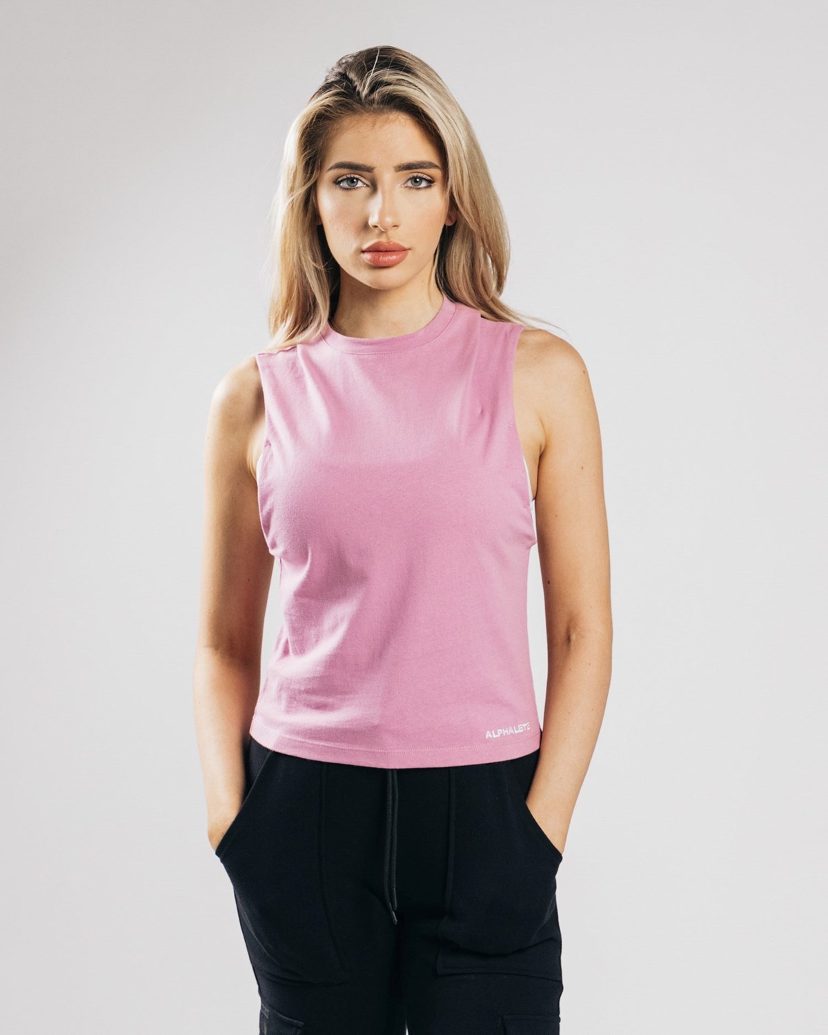 Alphalete Heavy Baumwoll Cutoff Rosa | OV2654190