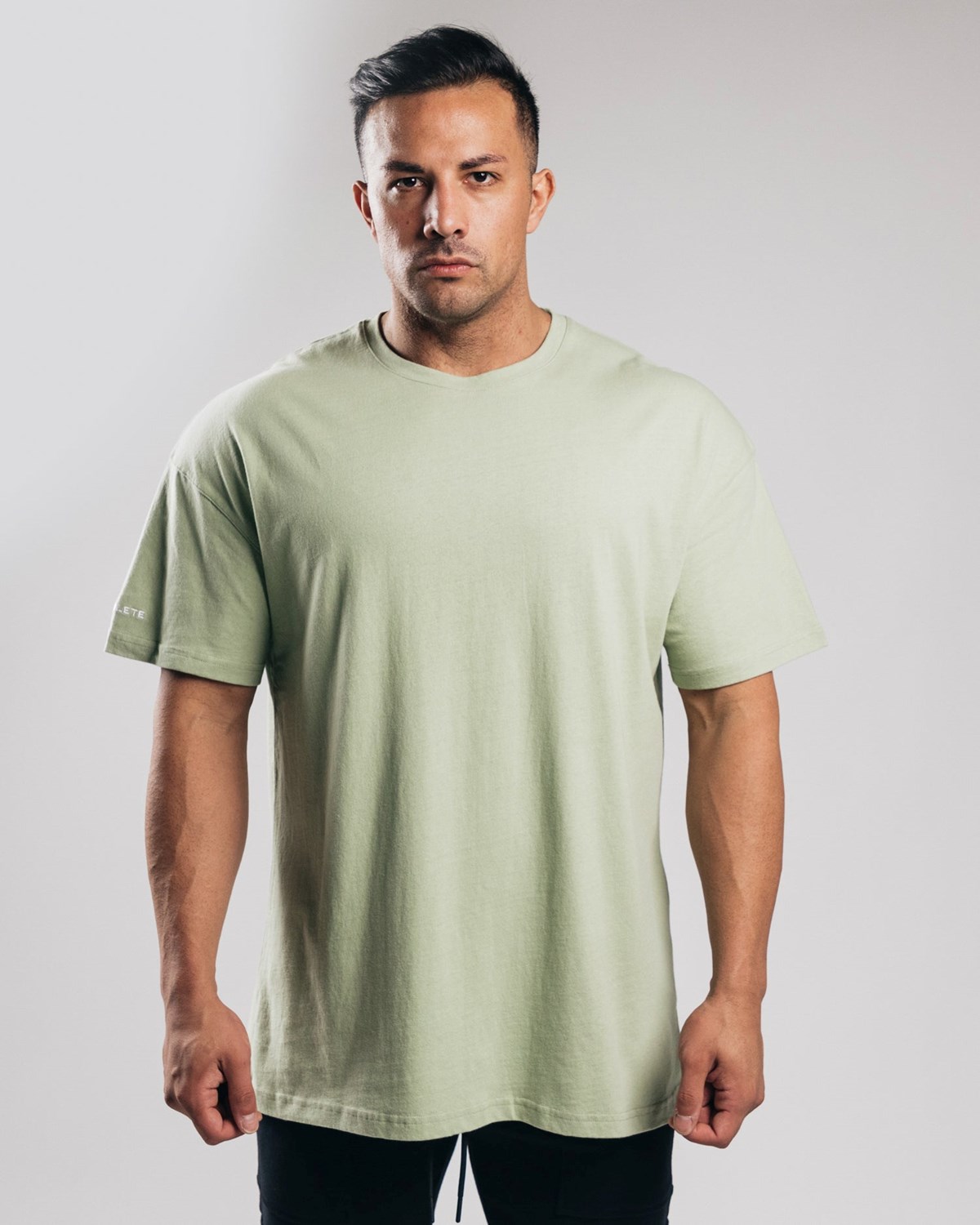 Alphalete Heavy Baumwoll Dropped Shoulder Tee Matcha | HI9470518