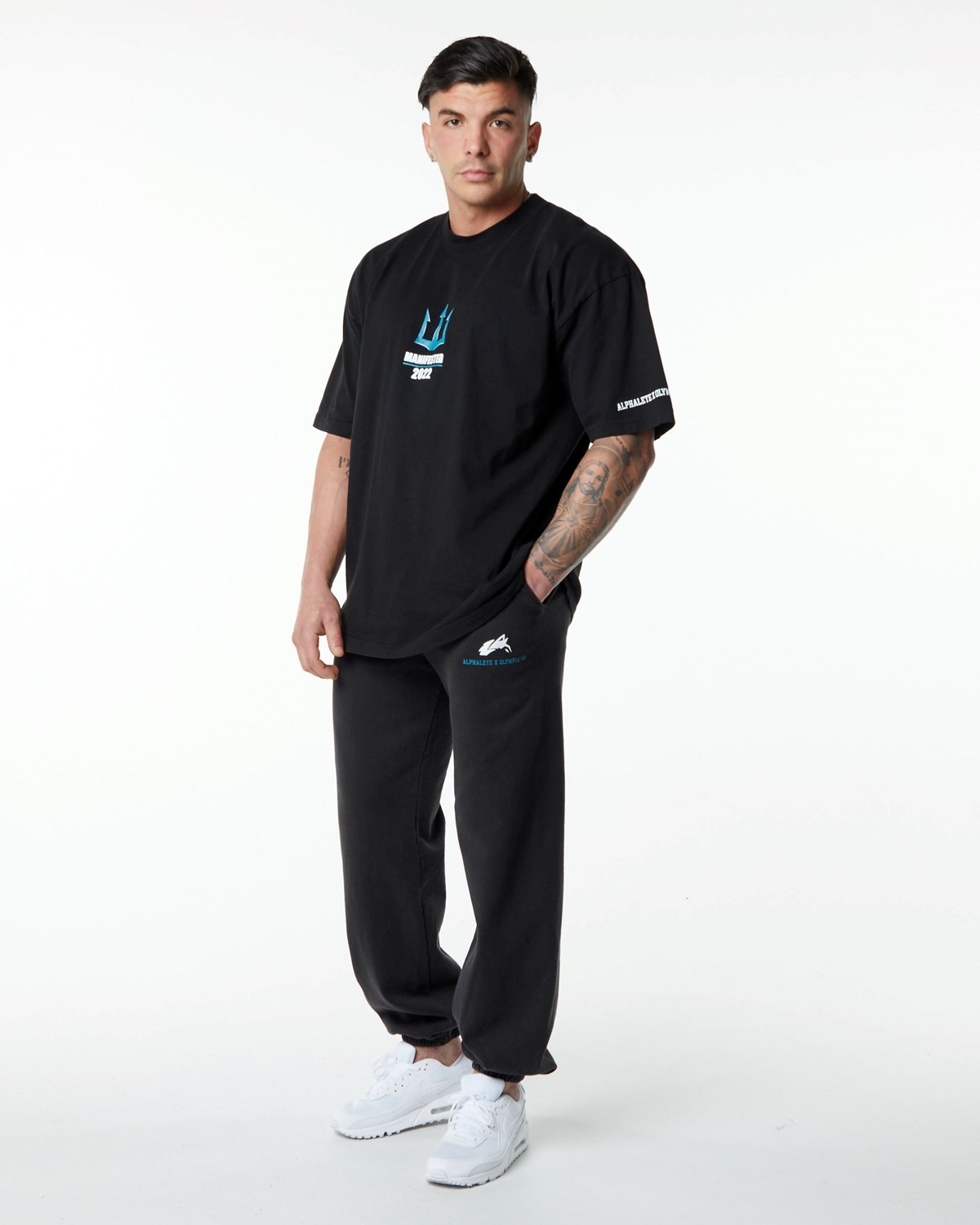 Alphalete Heavyweight Oversized Tee Schwarz | YS8631705