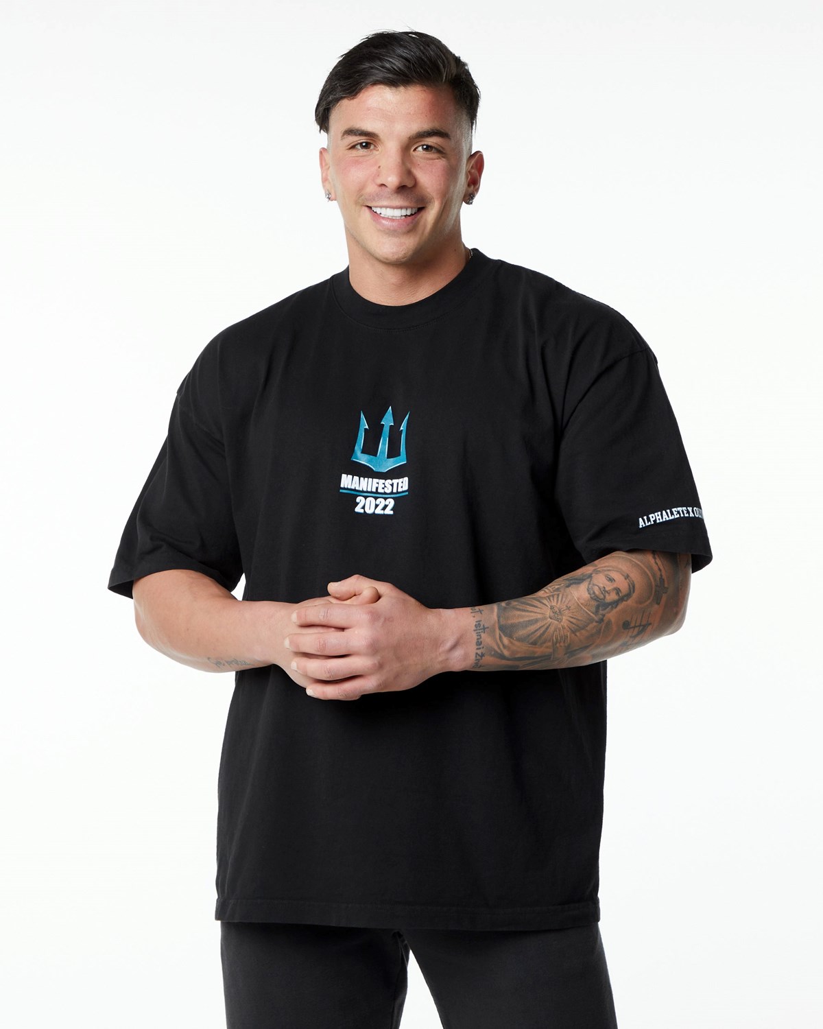 Alphalete Heavyweight Oversized Tee Schwarz | YS8631705