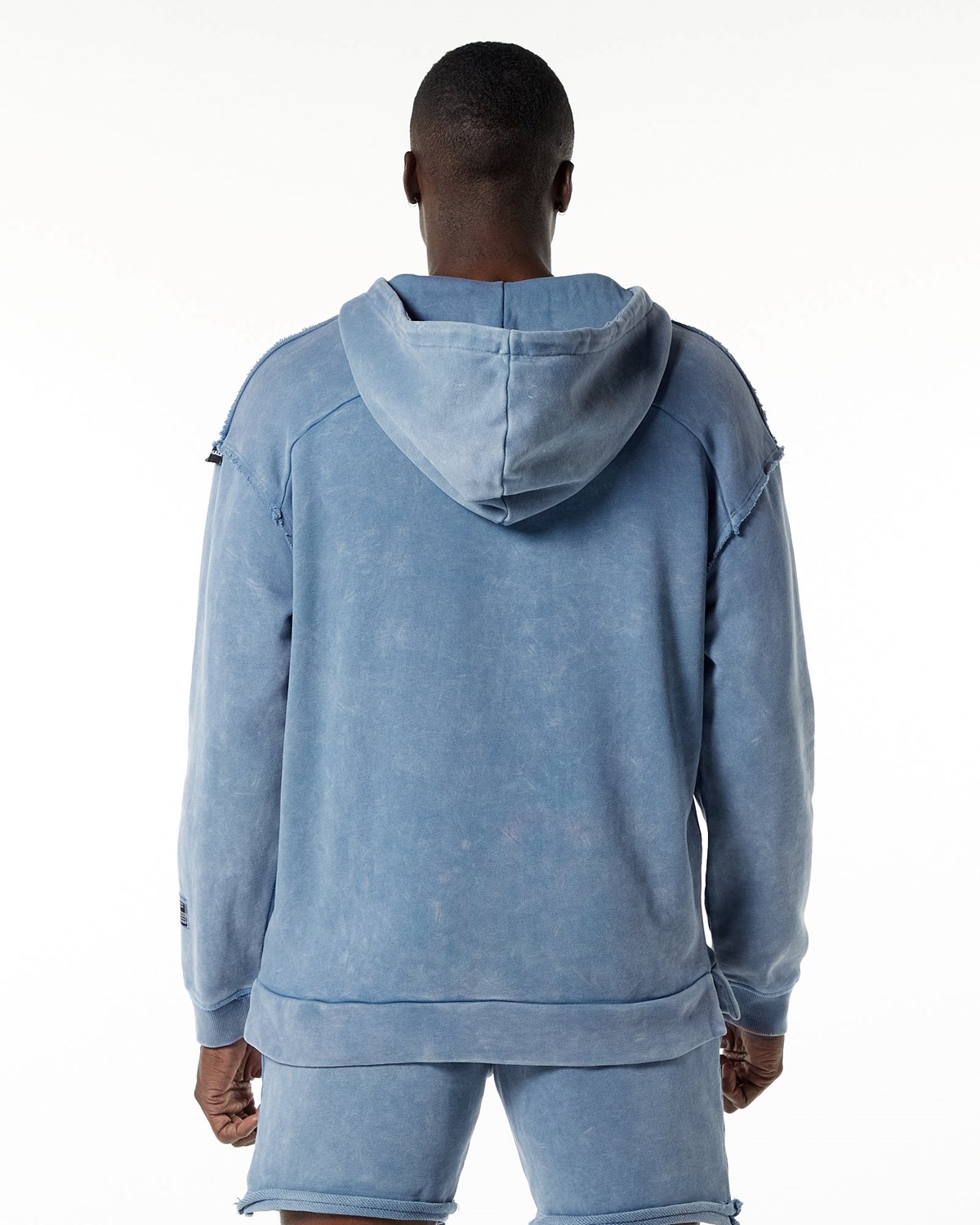 Alphalete Heavyweight Washed Terry Hoodie Blau | CU0849571