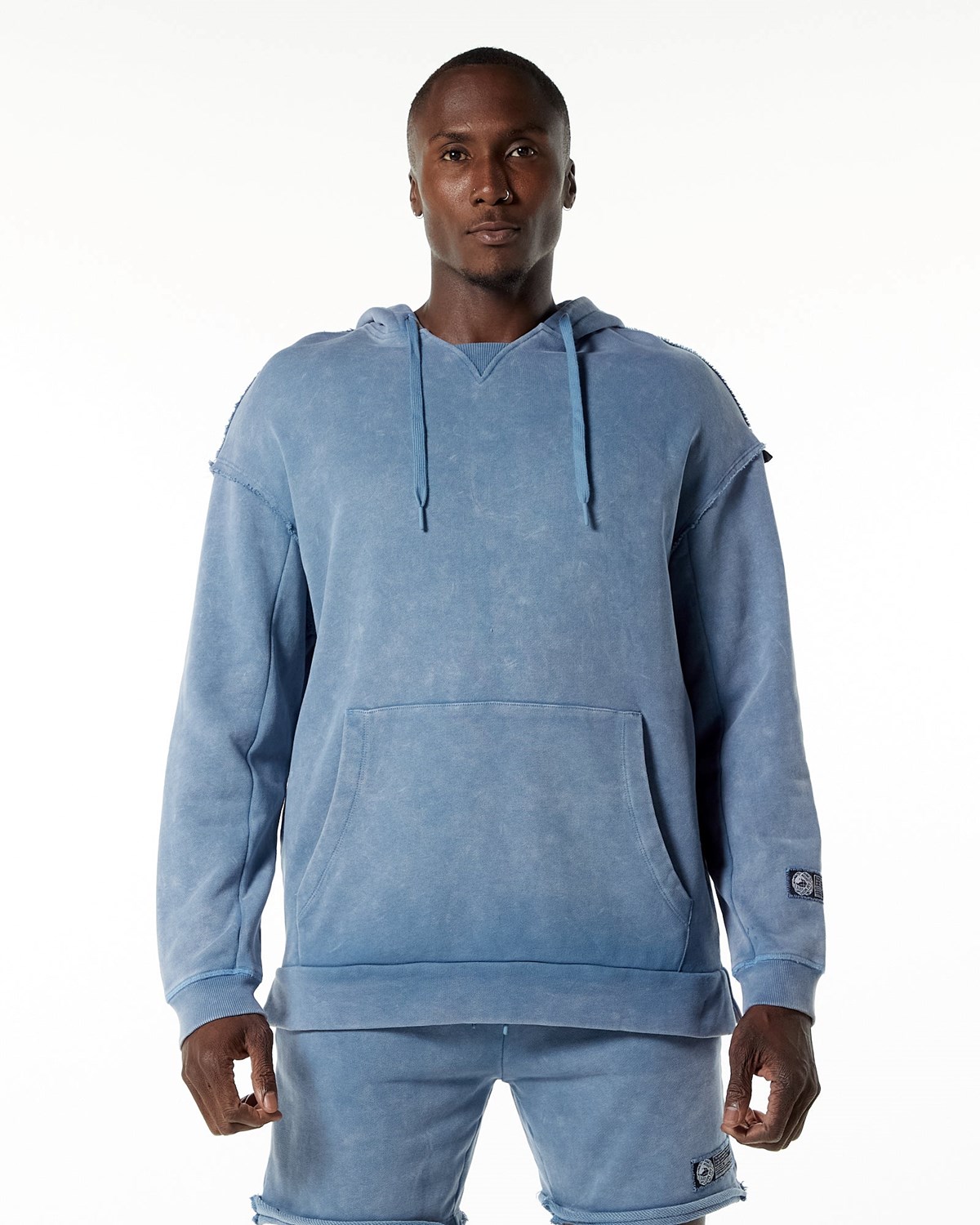 Alphalete Heavyweight Washed Terry Hoodie Blau | CU0849571