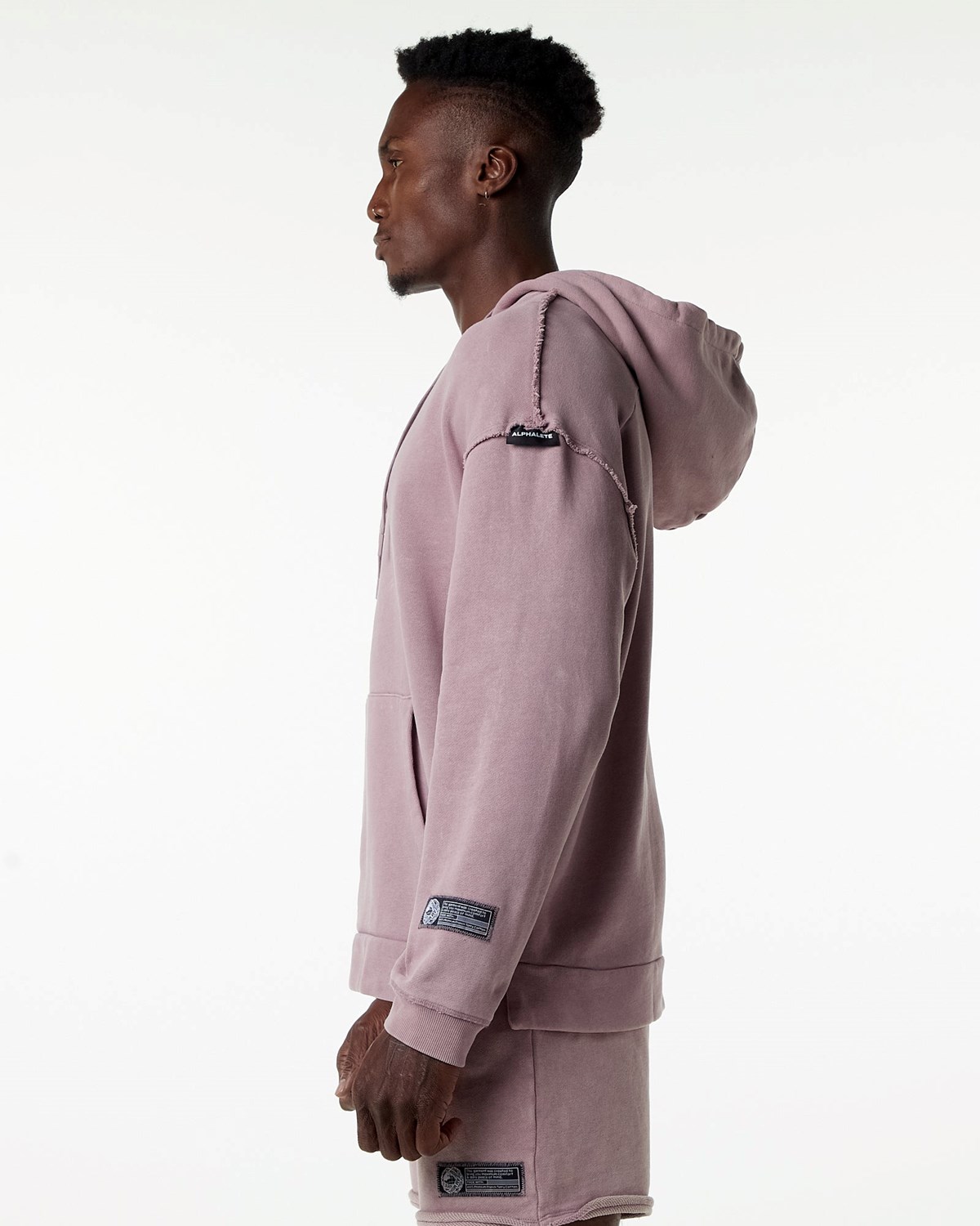 Alphalete Heavyweight Washed Terry Hoodie Rosa | GX6809423