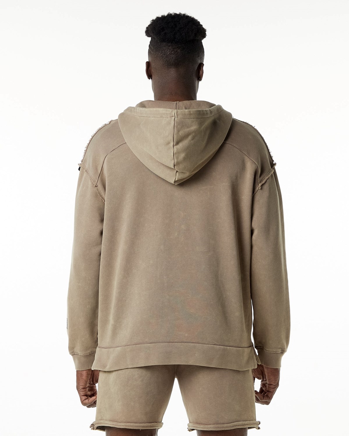 Alphalete Heavyweight Washed Terry Hoodie Smokey Quartz | ID1387560