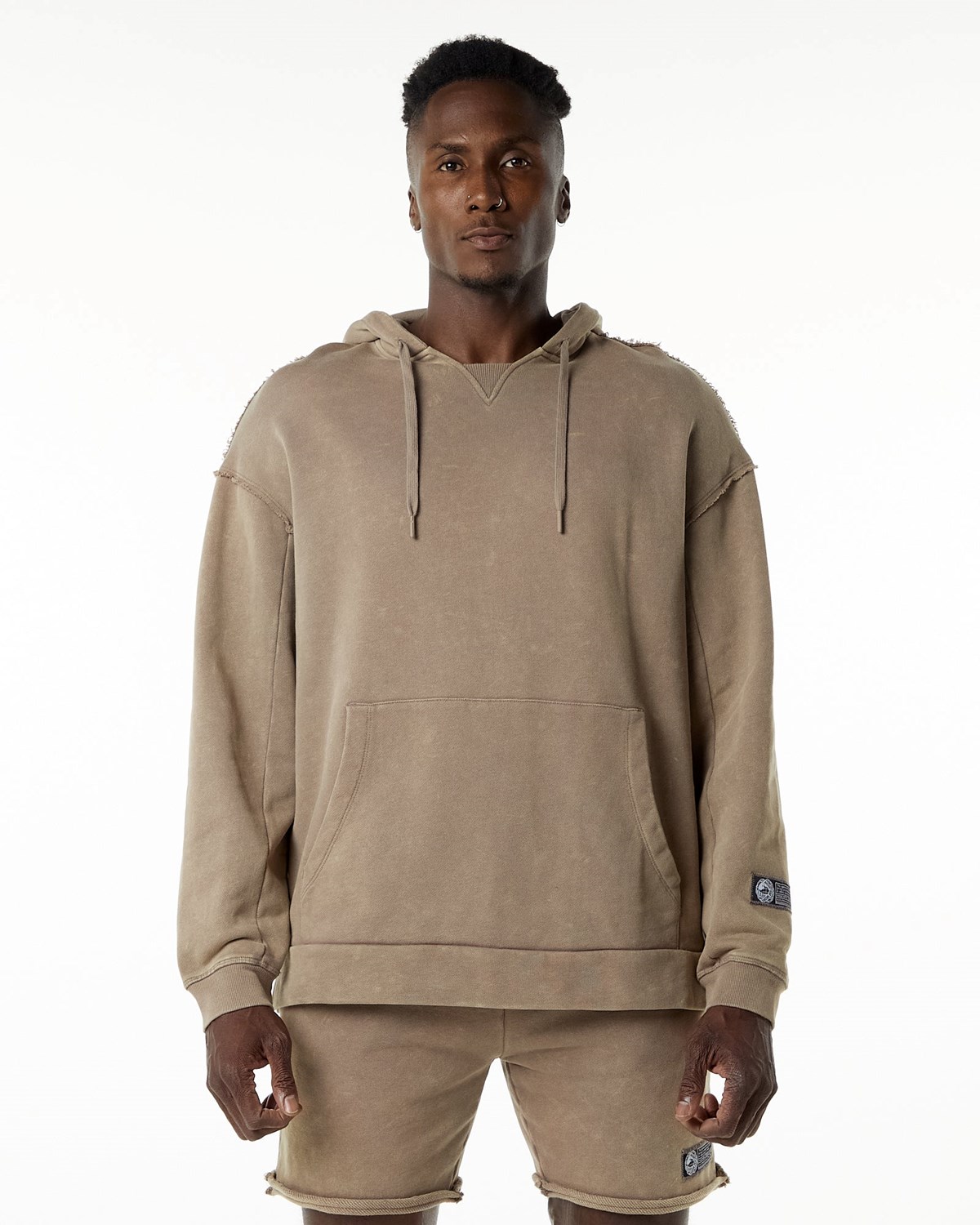 Alphalete Heavyweight Washed Terry Hoodie Smokey Quartz | ID1387560