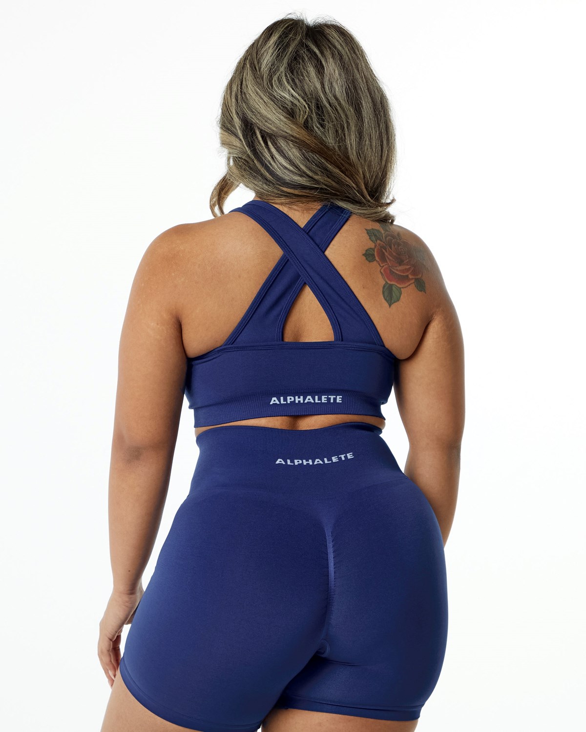 Alphalete High-Impact Seamless Sports Bra Indigo | AZ7865920