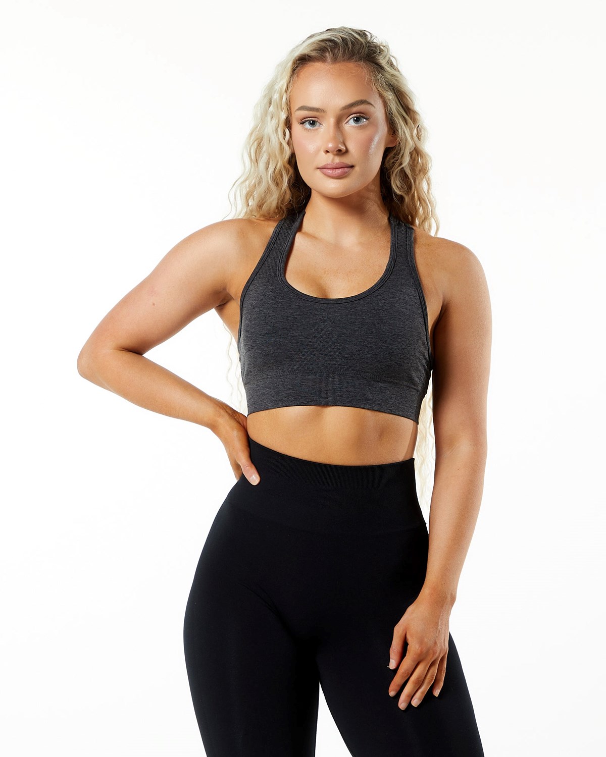 Alphalete High-Impact Seamless Sports Bra Grau | BQ7036495