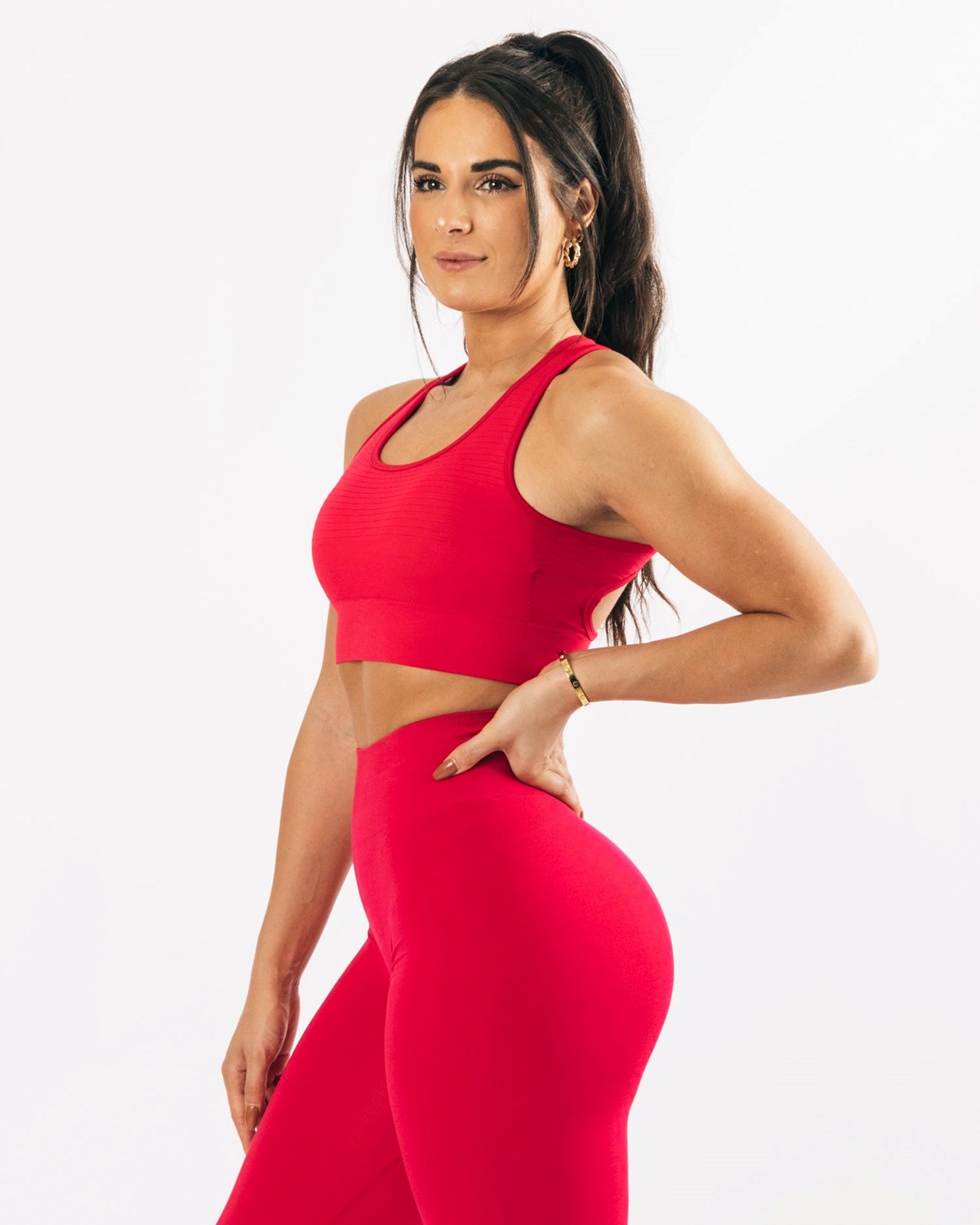 Alphalete High-Impact Seamless Sports Bra Rosa | GO2467139