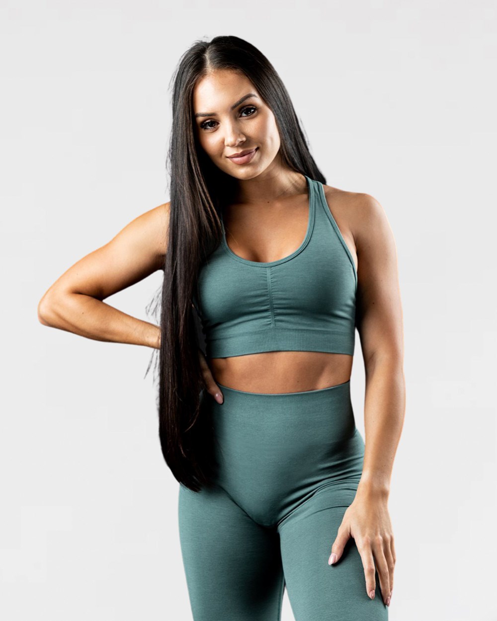 Alphalete High-Impact Seamless Sports Bra Blau | NB5627134