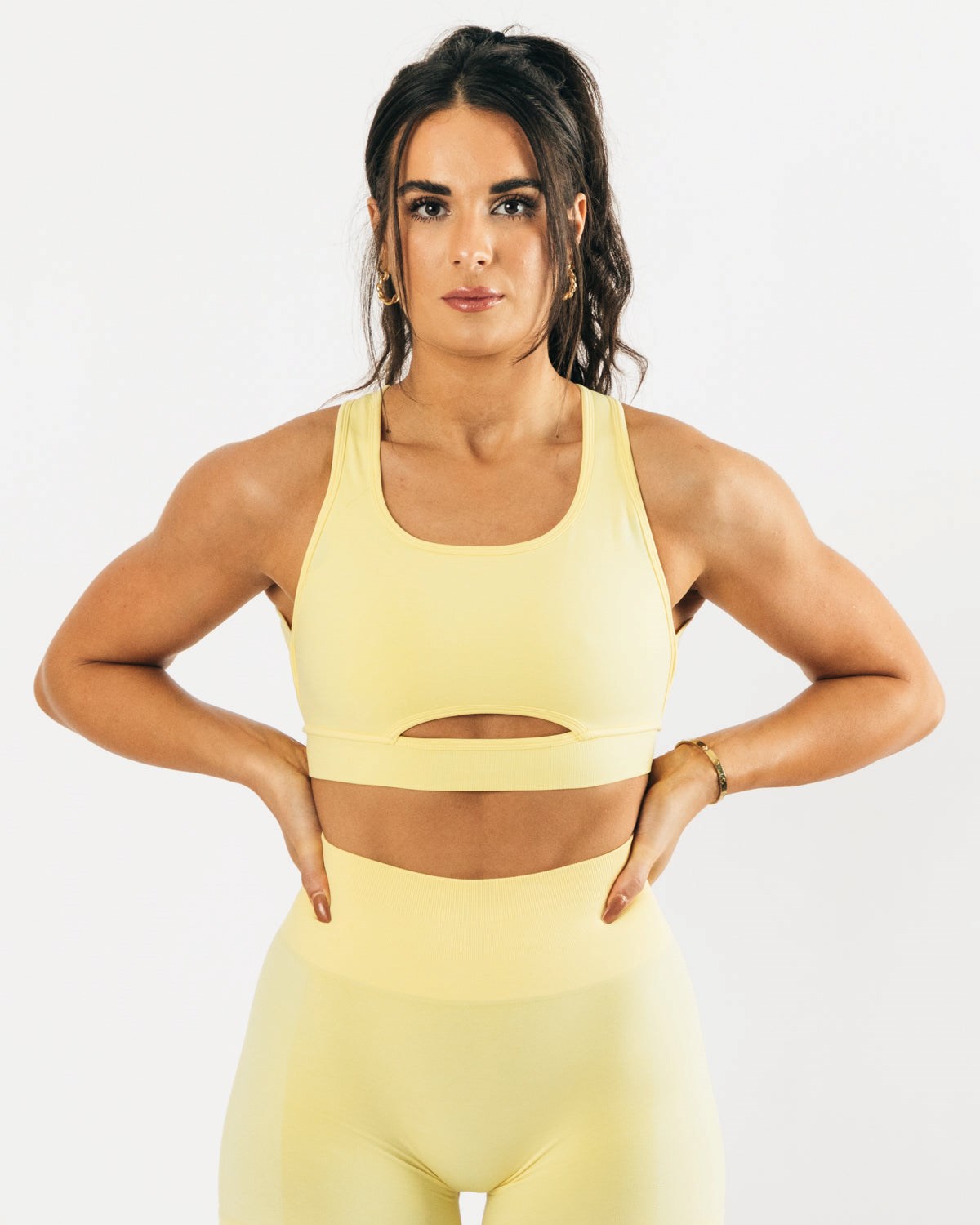 Alphalete High-Impact Seamless Sports Bra Lemonade | SI8307412