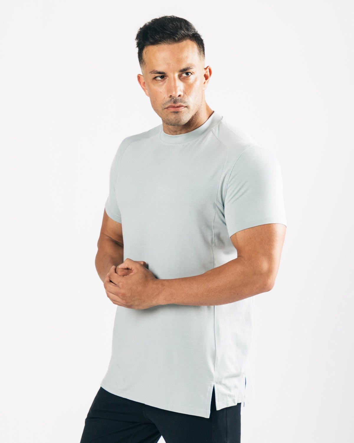 Alphalete High-Neck Premium Kurzes Sleeve North Shore | TS9483071