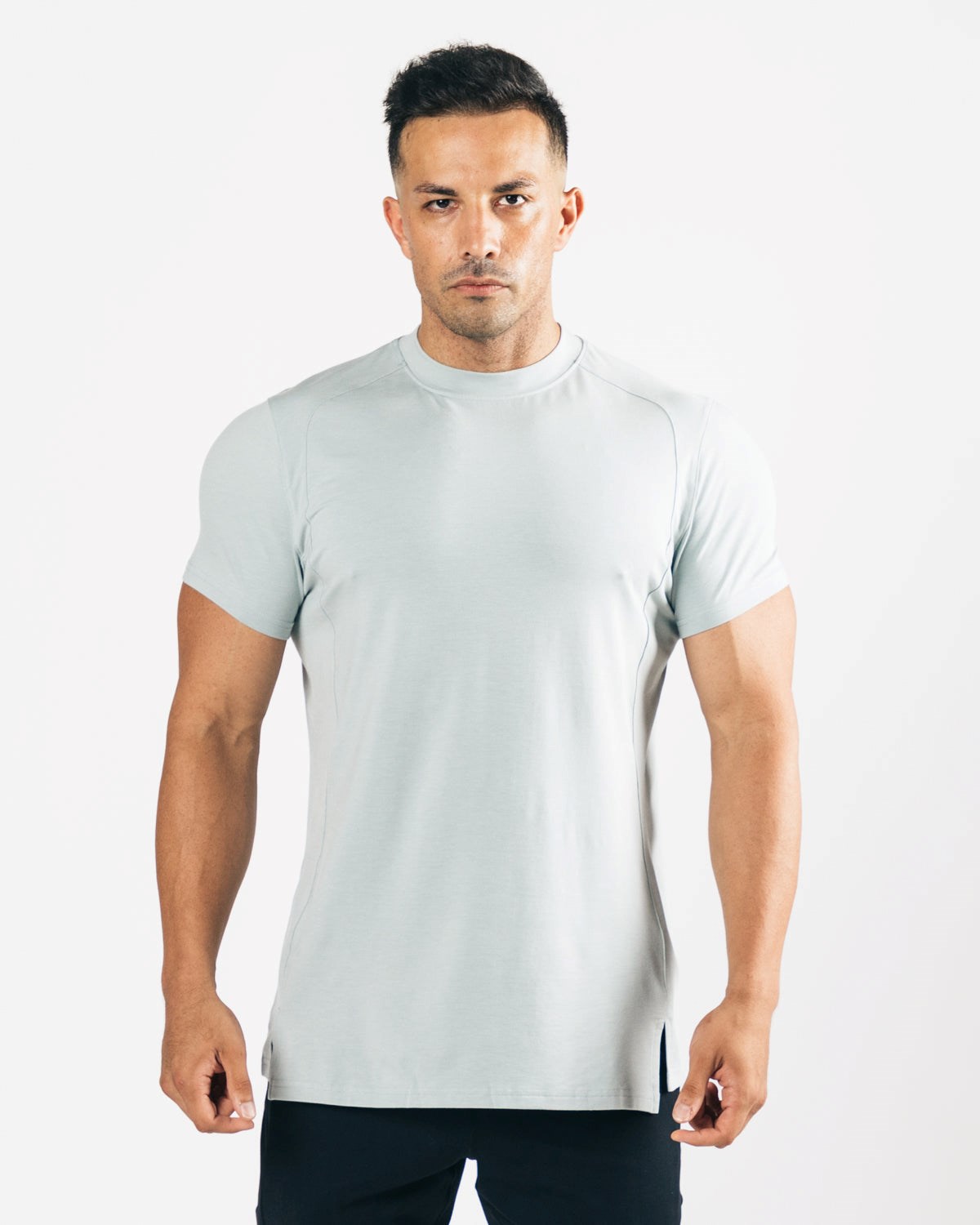 Alphalete High-Neck Premium Kurzes Sleeve North Shore | TS9483071