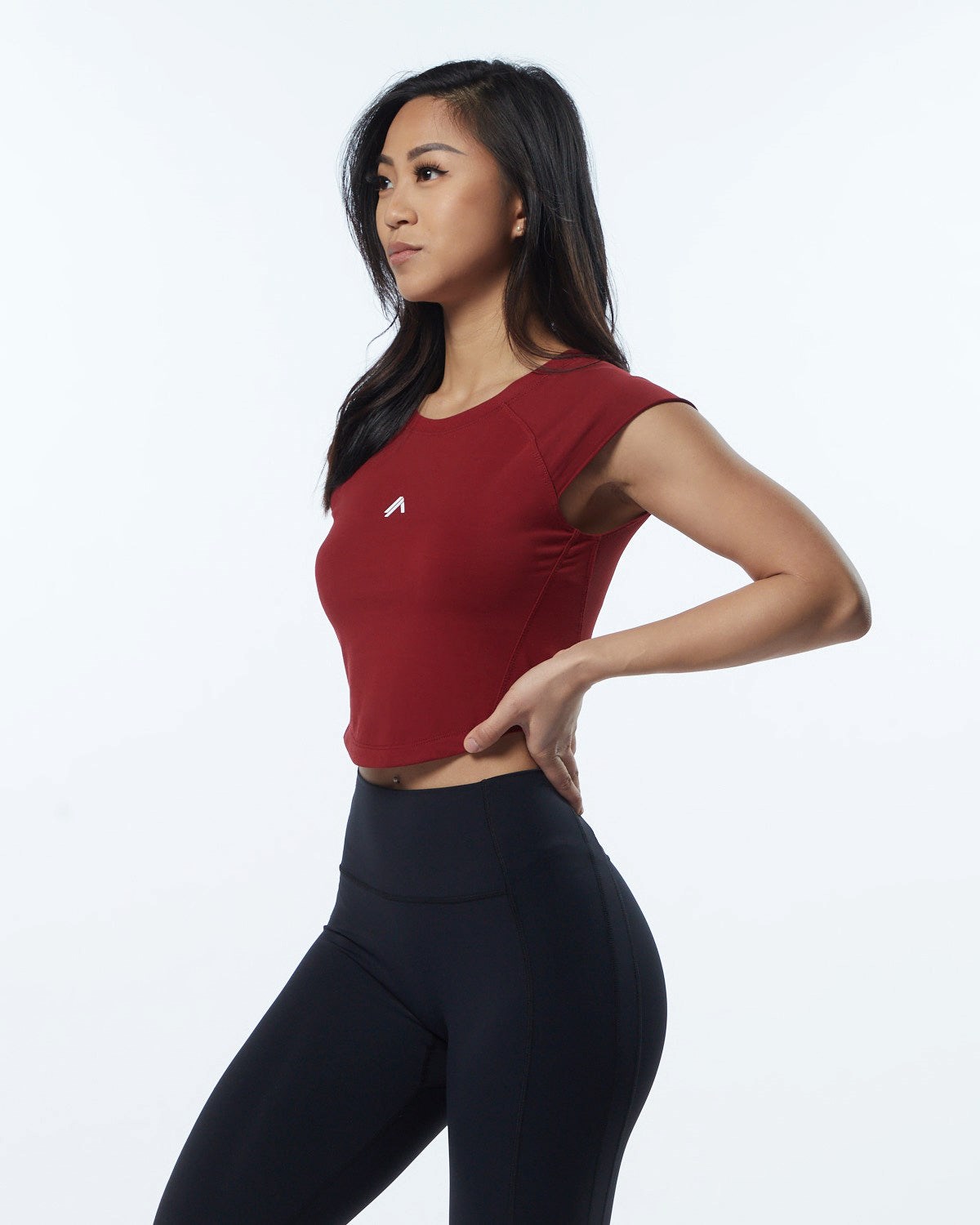 Alphalete High Performance Kurzes Sleeve Crop Tee Rot | DY6312790