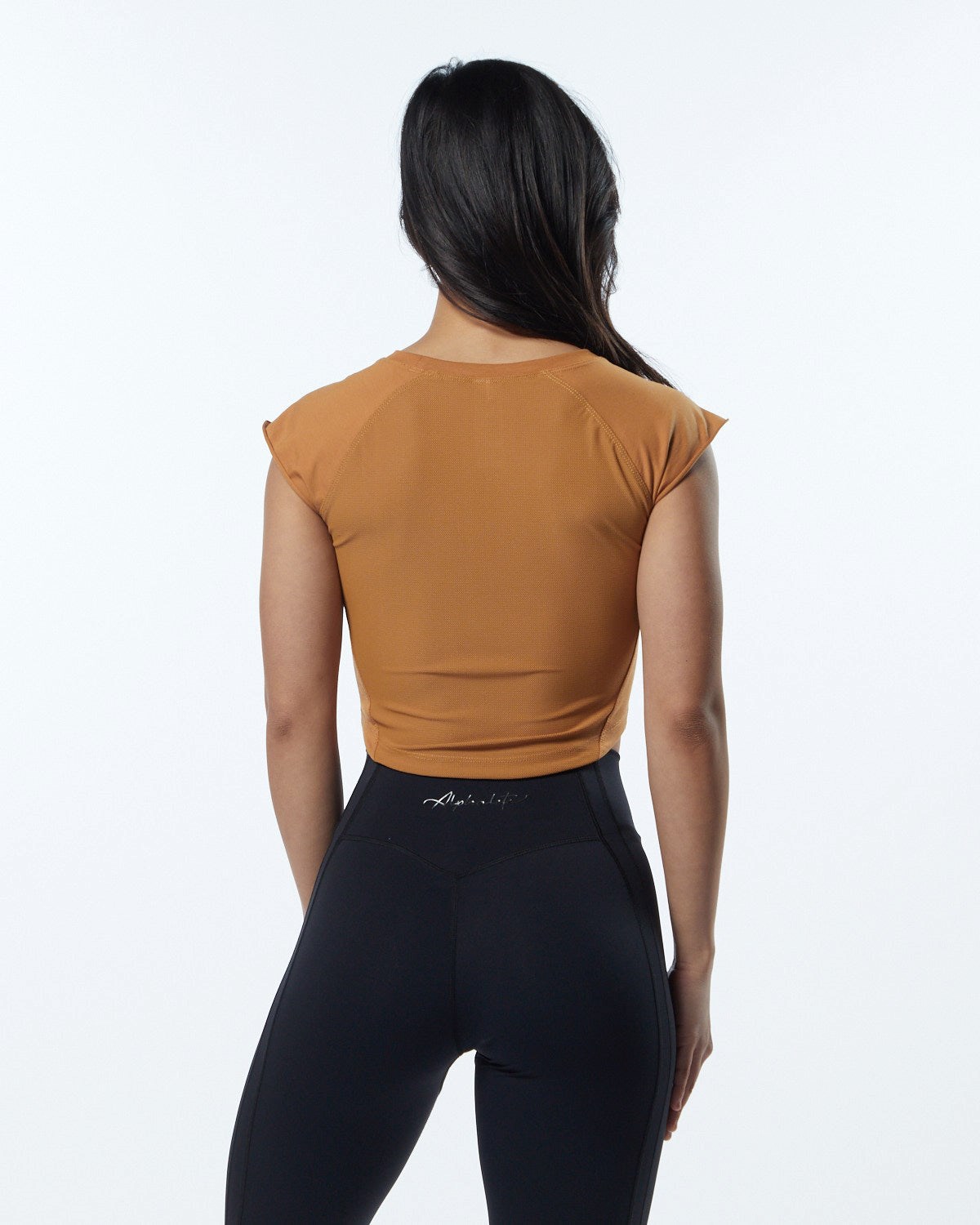 Alphalete High Performance Kurzes Sleeve Crop Tee Chestnut | KI2064739