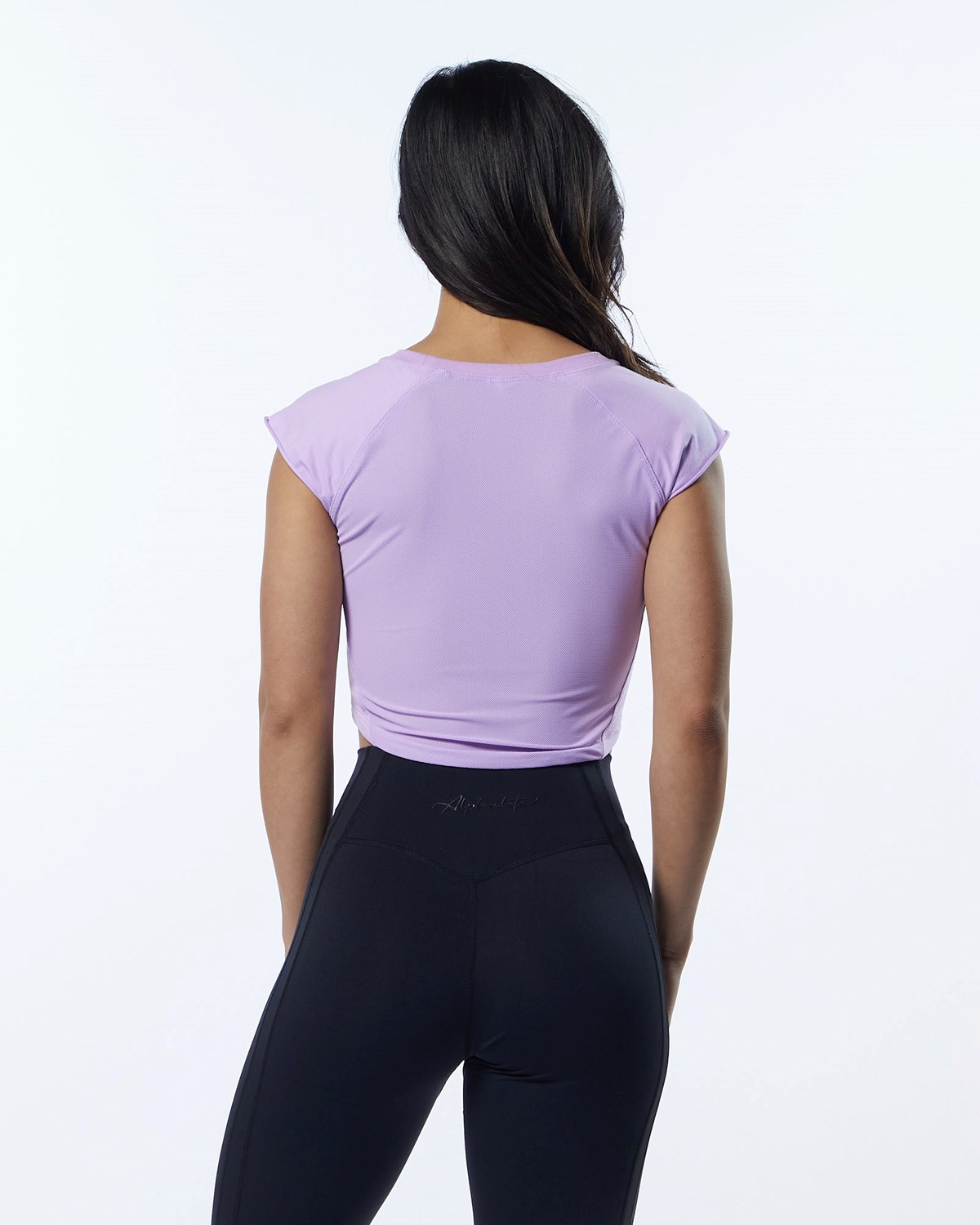 Alphalete High Performance Kurzes Sleeve Crop Tee Lavendel | PN8734120