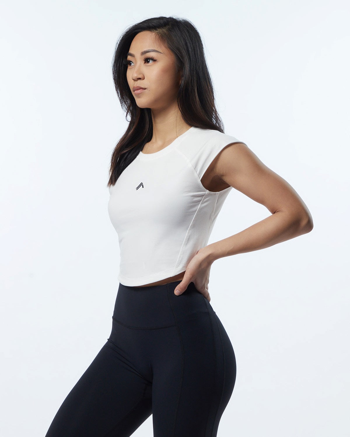 Alphalete High Performance Kurzes Sleeve Crop Tee Resin | UW2580437