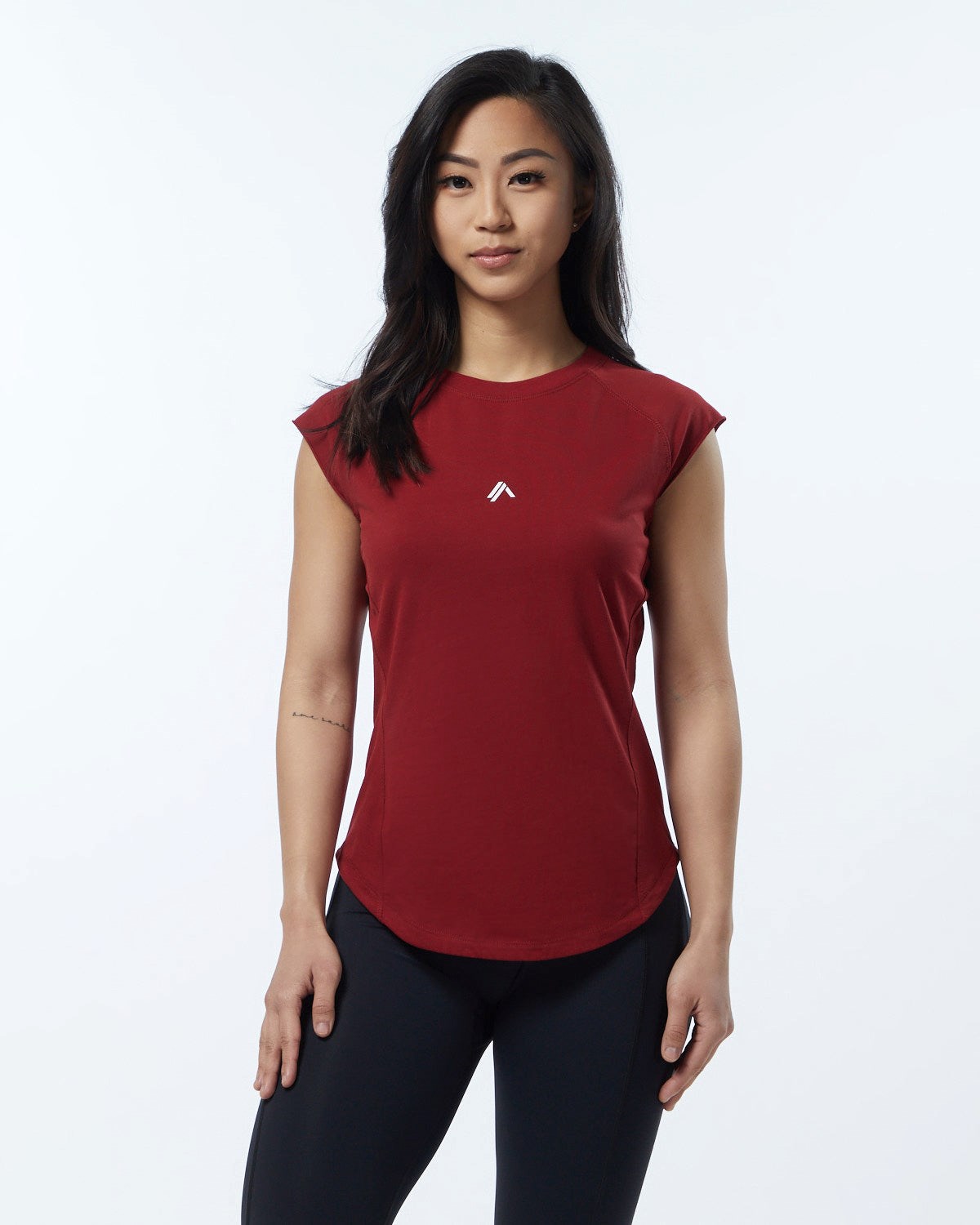 Alphalete High Performance Kurzes Sleeve Tee Rot | WQ9037651