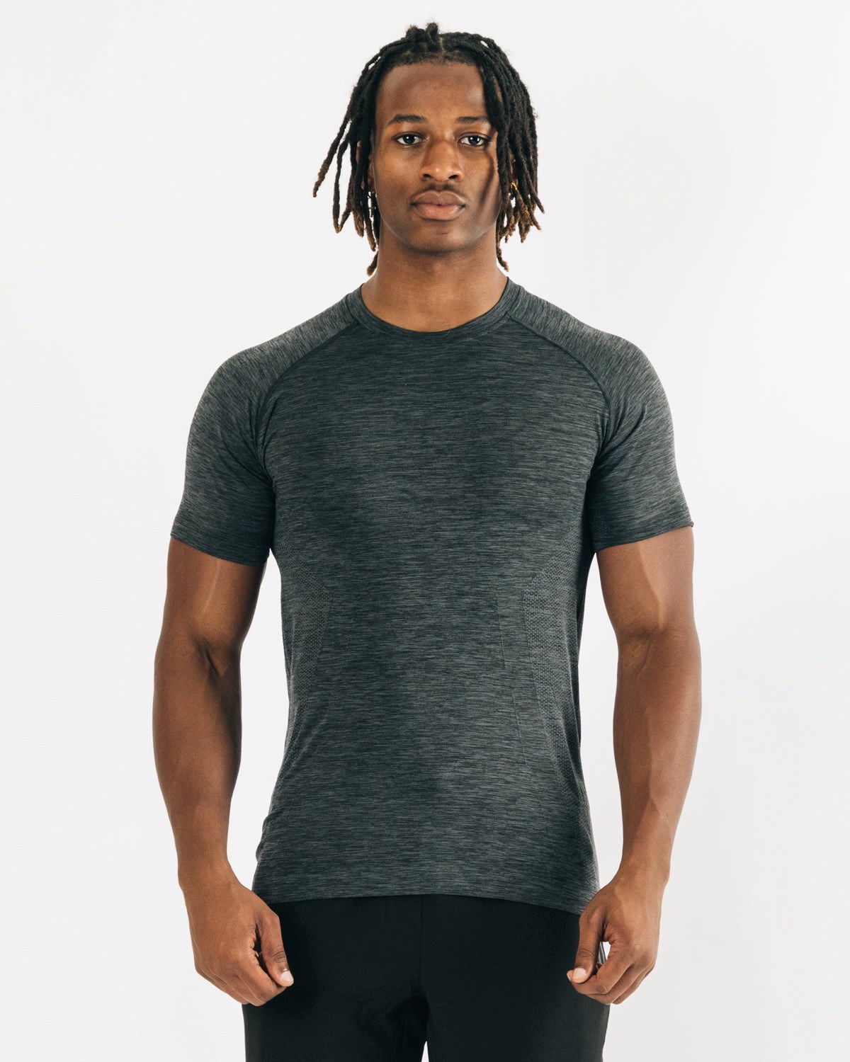 Alphalete High Performance Seamless Kurzes Sleeve Tee Schwarz | AX8542397