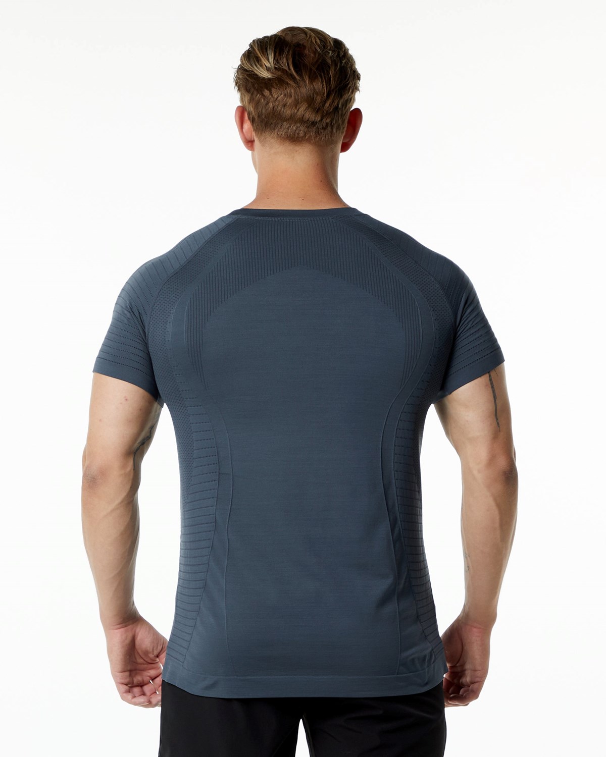 Alphalete High Performance Seamless Kurzes Sleeve Tee Carbon | GJ1023895