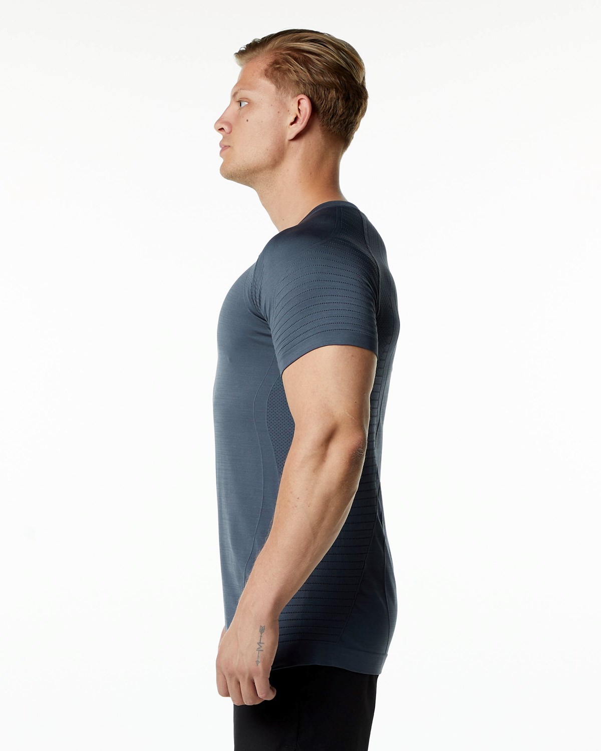 Alphalete High Performance Seamless Kurzes Sleeve Tee Carbon | GJ1023895