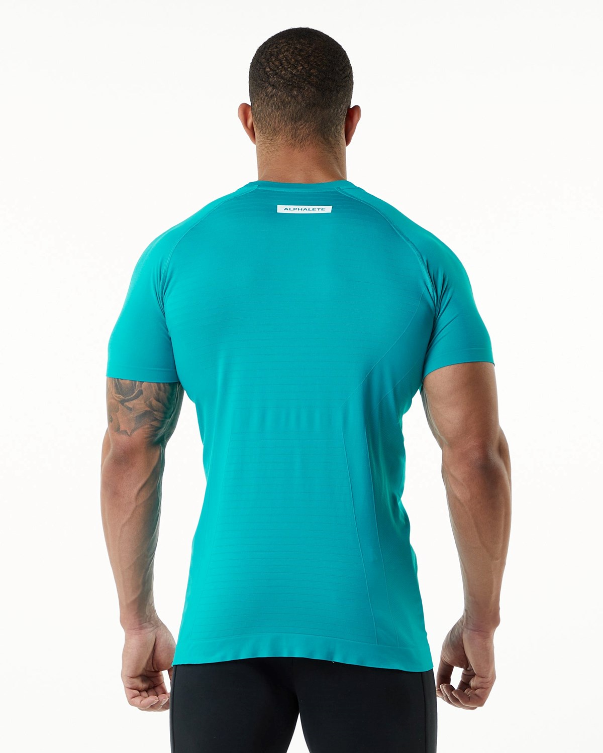 Alphalete High Performance Seamless Kurzes Sleeve Tee Ocean | RA8469327