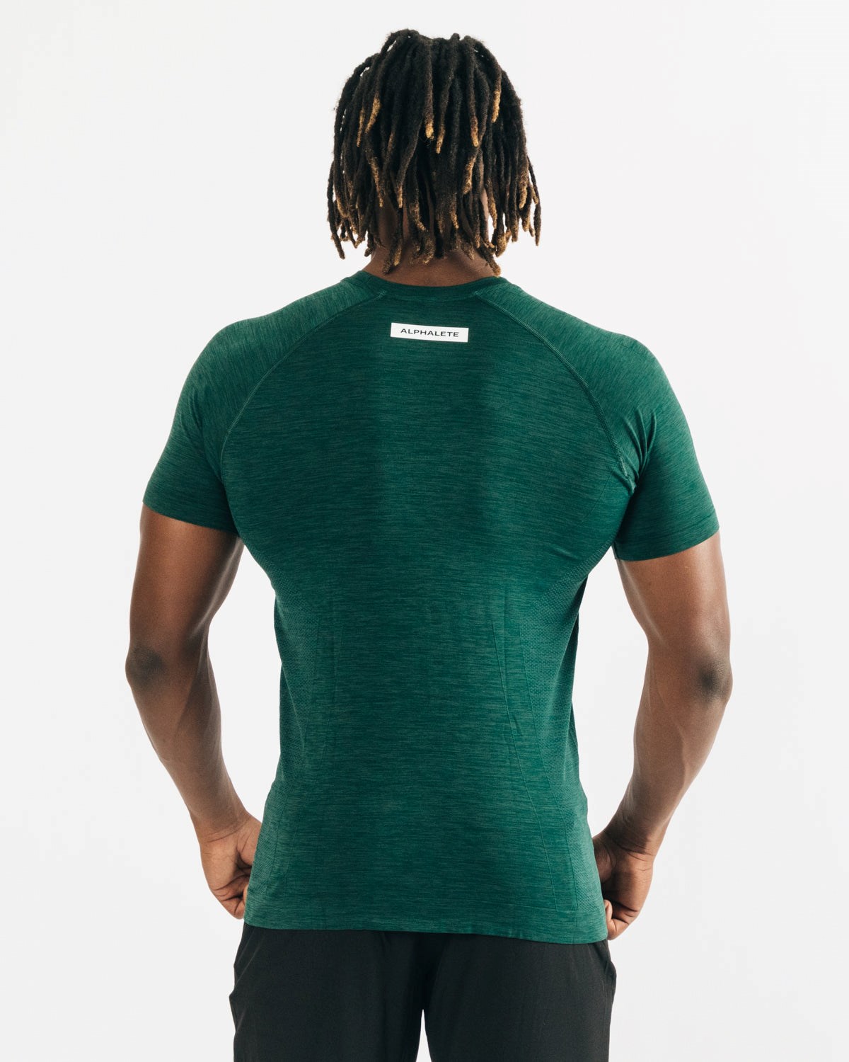 Alphalete High Performance Seamless Kurzes Sleeve Tee Darkest Pine | SU5147803