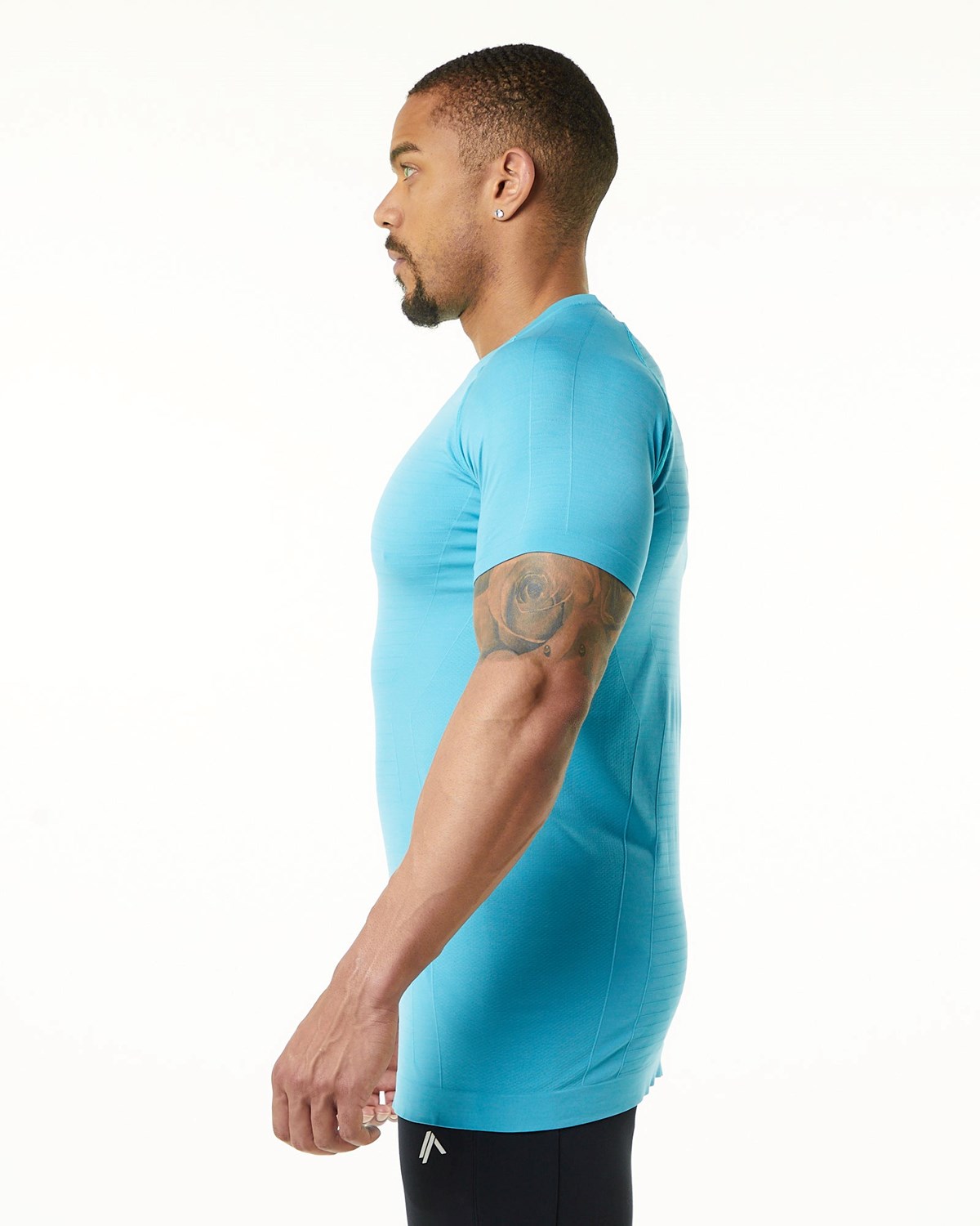 Alphalete High Performance Seamless Kurzes Sleeve Tee Faded Ocean | WC4806793