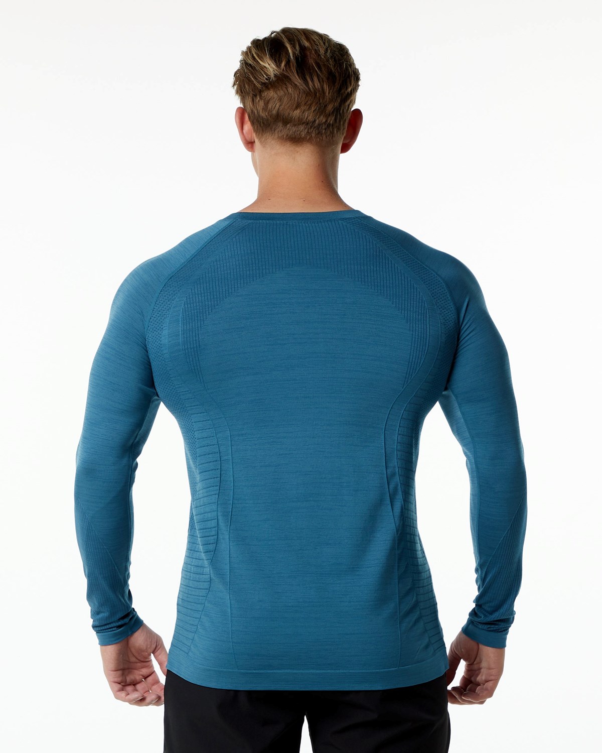 Alphalete High Performance Seamless Long Sleeve Tee Blau | DT7612958