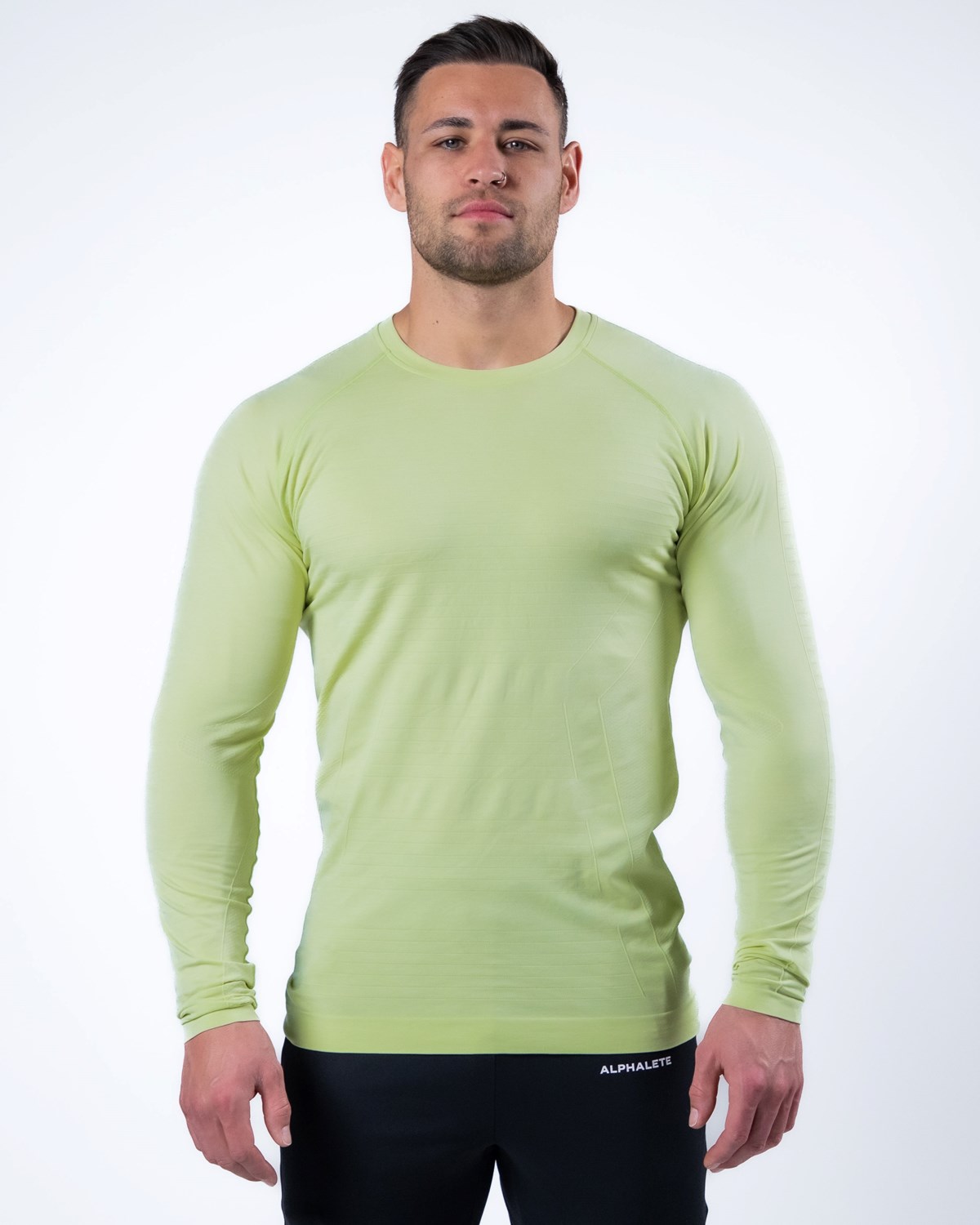 Alphalete High Performance Seamless Long Sleeve Tee Frozen Spring | IT1896742