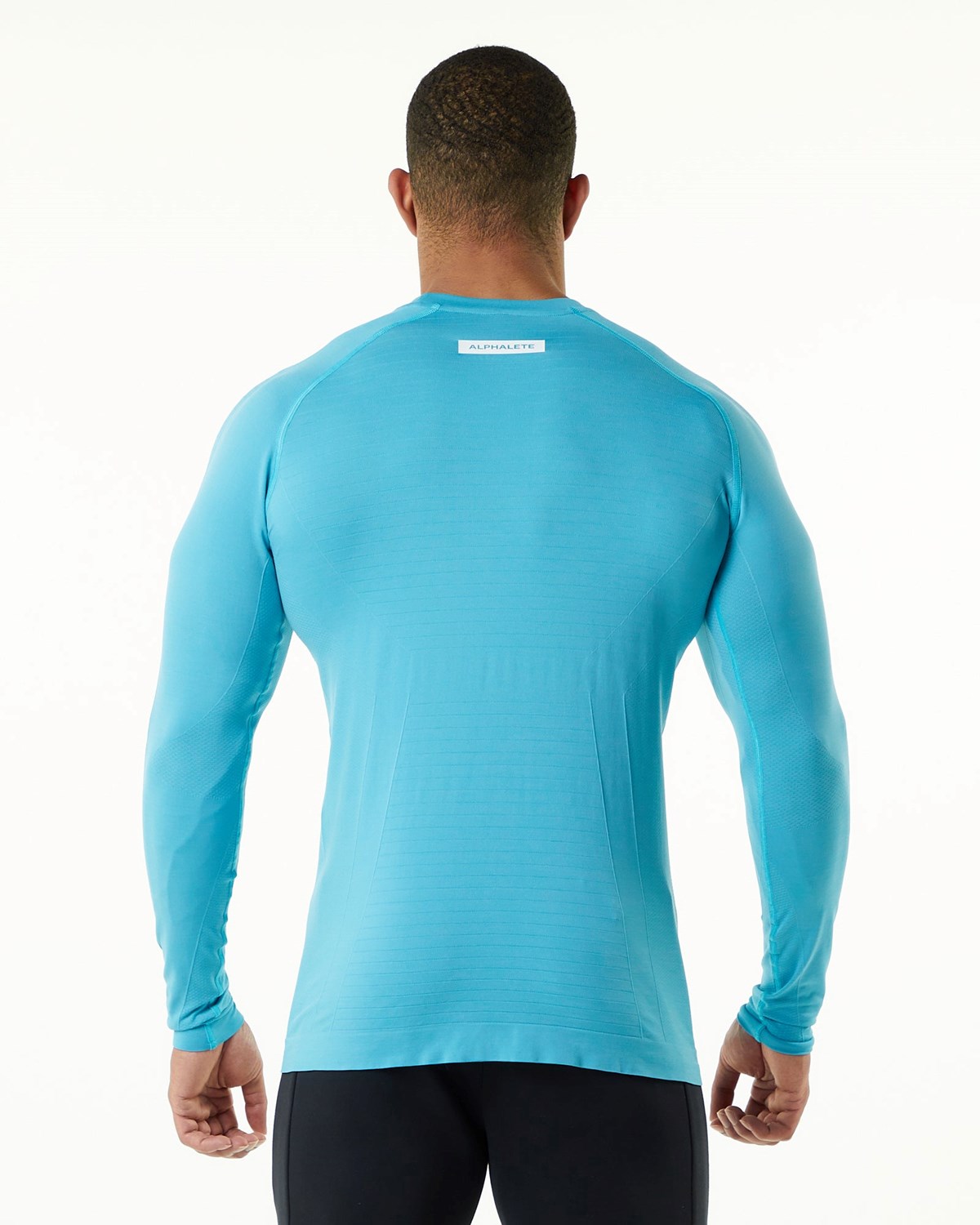 Alphalete High Performance Seamless Long Sleeve Tee Faded Ocean | JB5072961