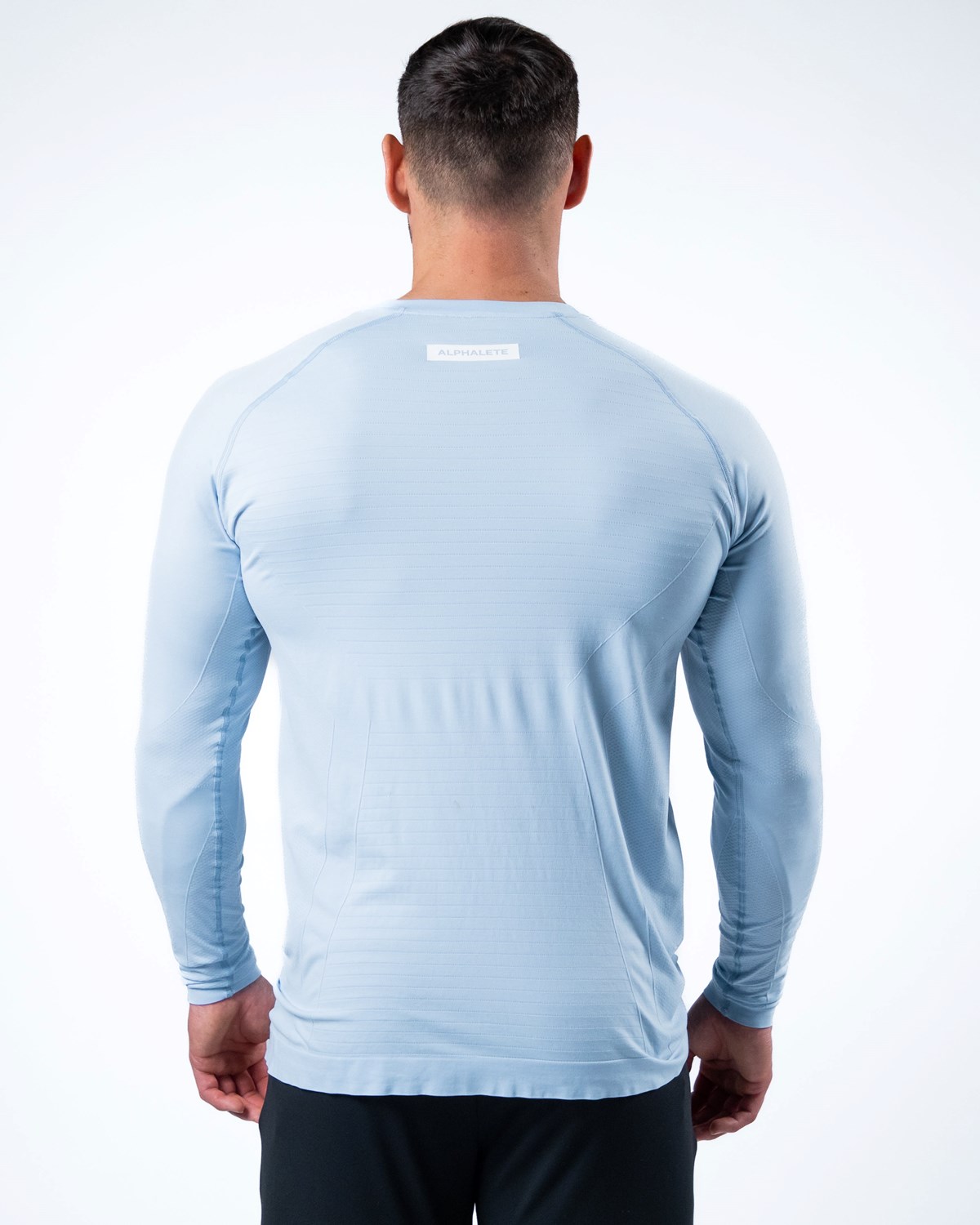 Alphalete High Performance Seamless Long Sleeve Tee Blau | SZ8063495