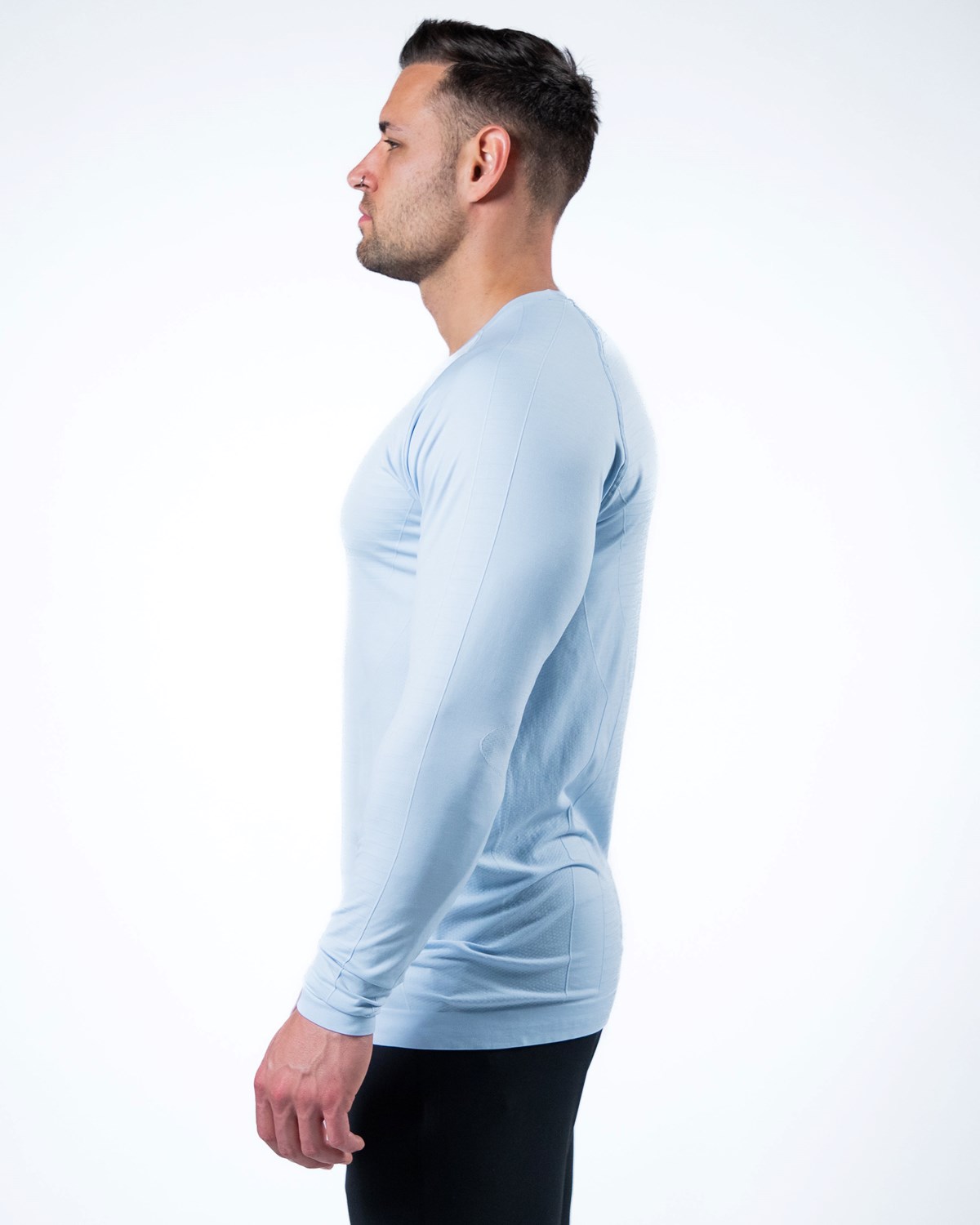 Alphalete High Performance Seamless Long Sleeve Tee Blau | SZ8063495