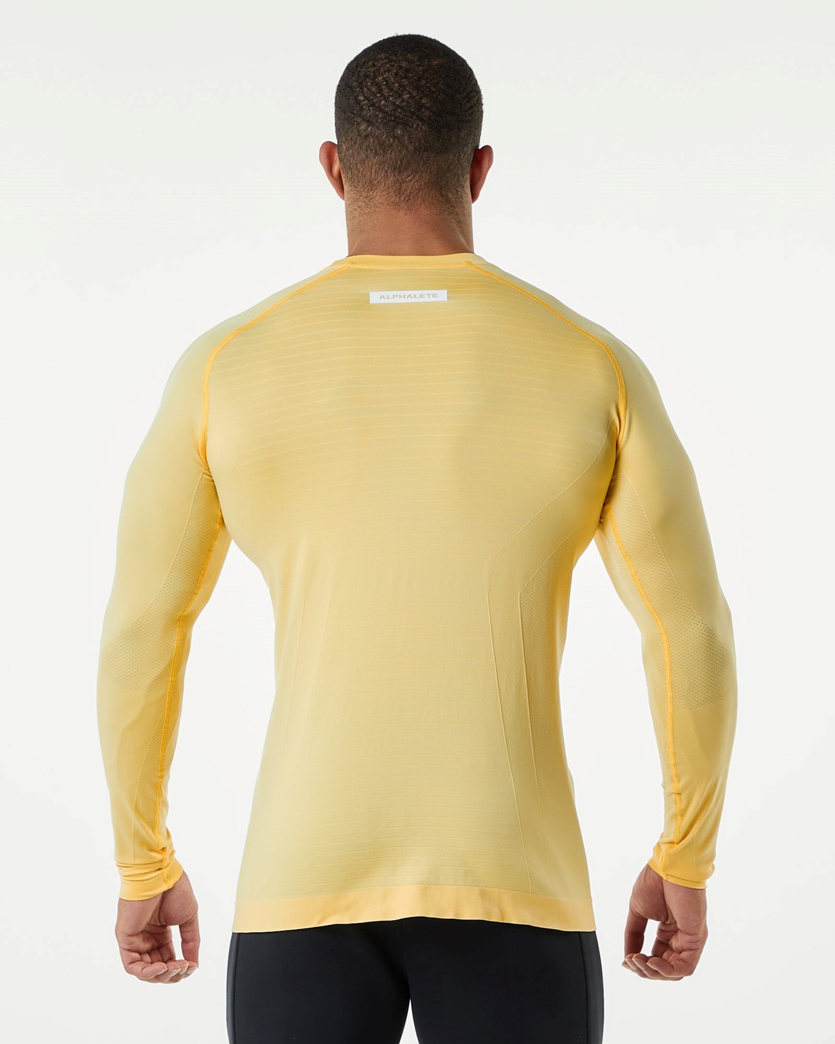 Alphalete High Performance Seamless Long Sleeve Tee Faded Honey | VX6538129